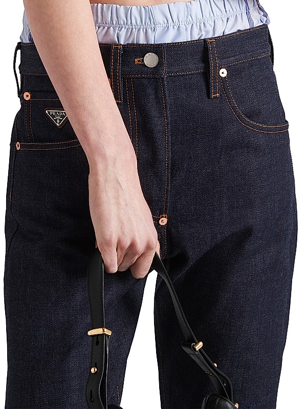 Shop Prada Straight Jeans in Selvedge Denim | Saks Fifth Avenue Shop Prada Straight Jeans in Selvedge Denim | Saks Fifth Avenue