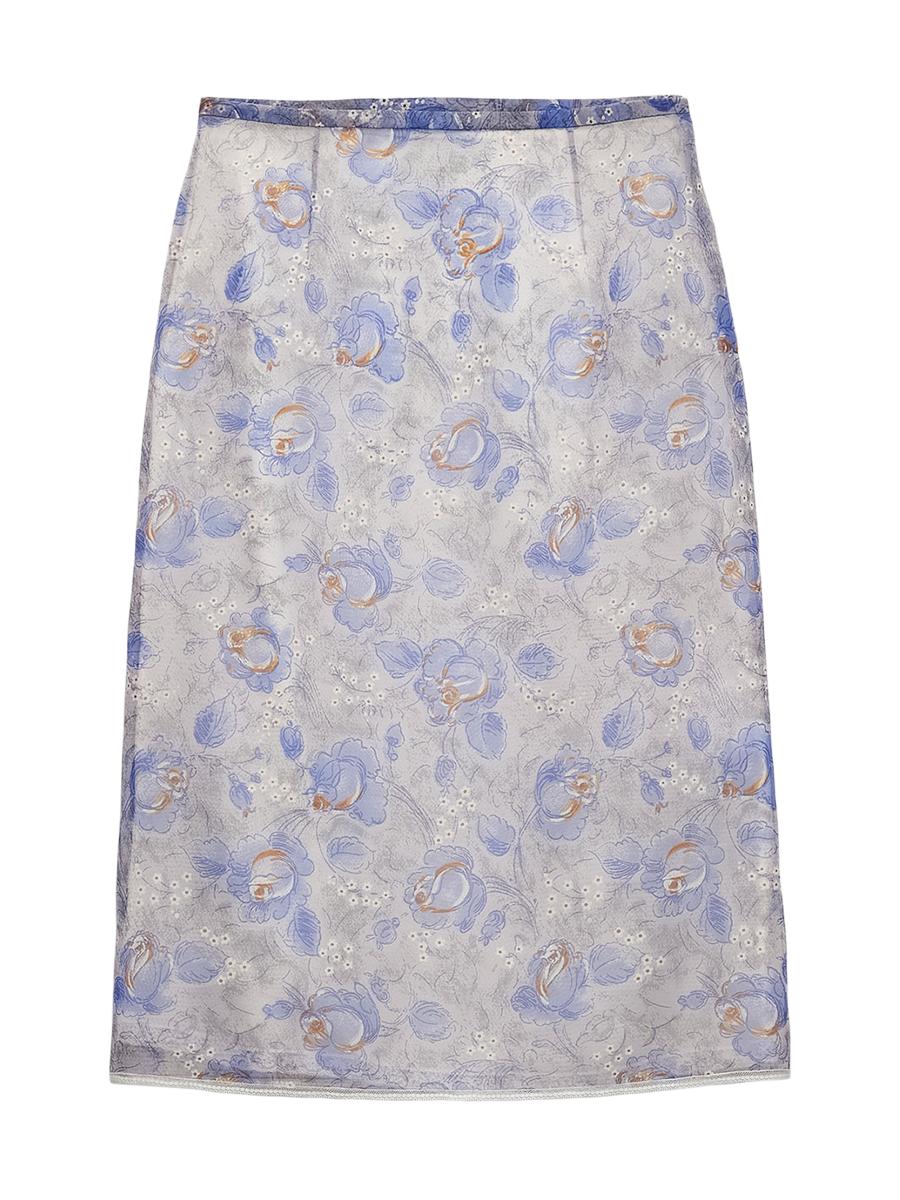 Prada Printed Nylonette Midi-Skirt | Saks Fifth Avenue