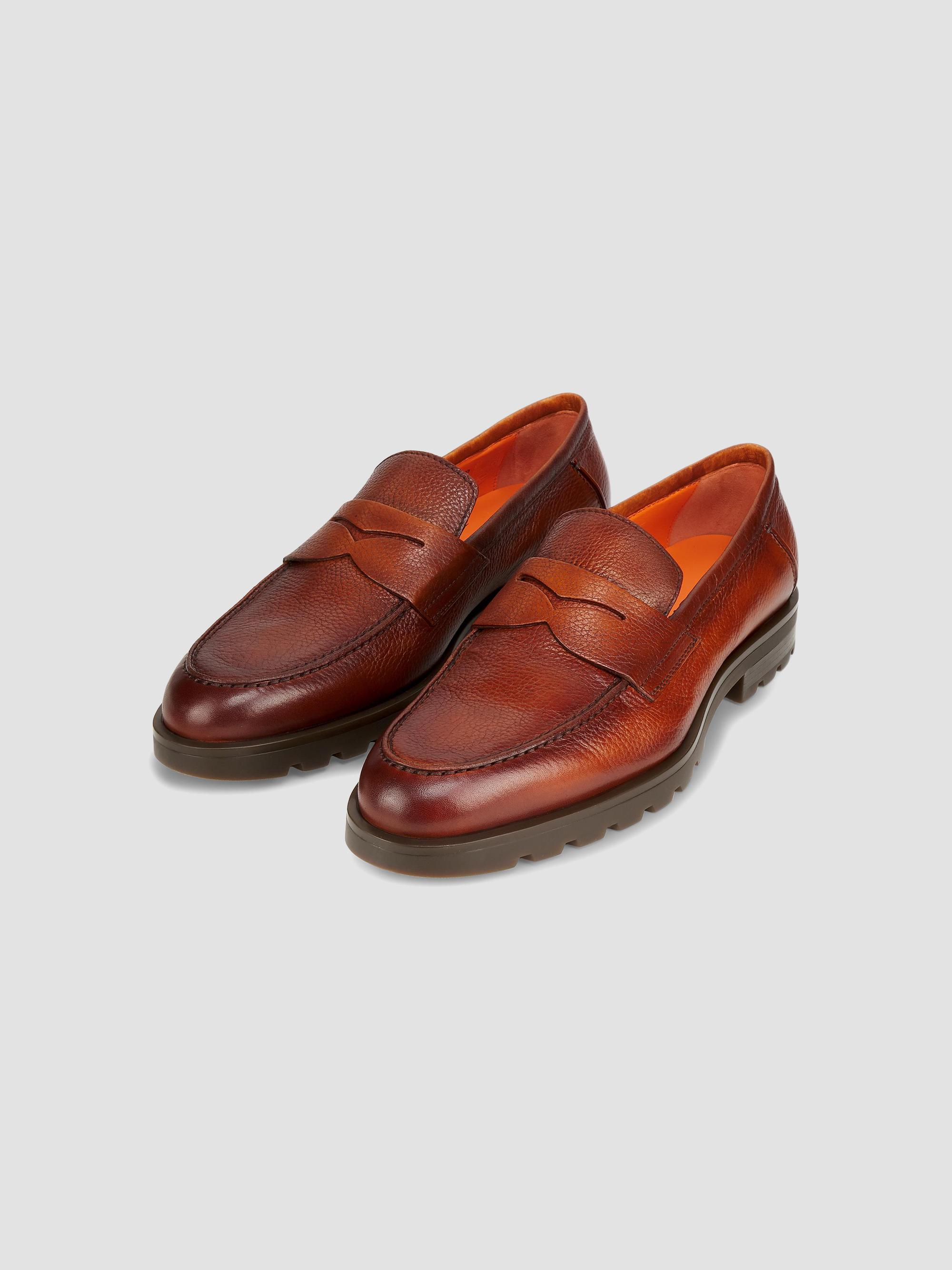 Santoni Rock Leather Penny Loafers | Saks Fifth Avenue