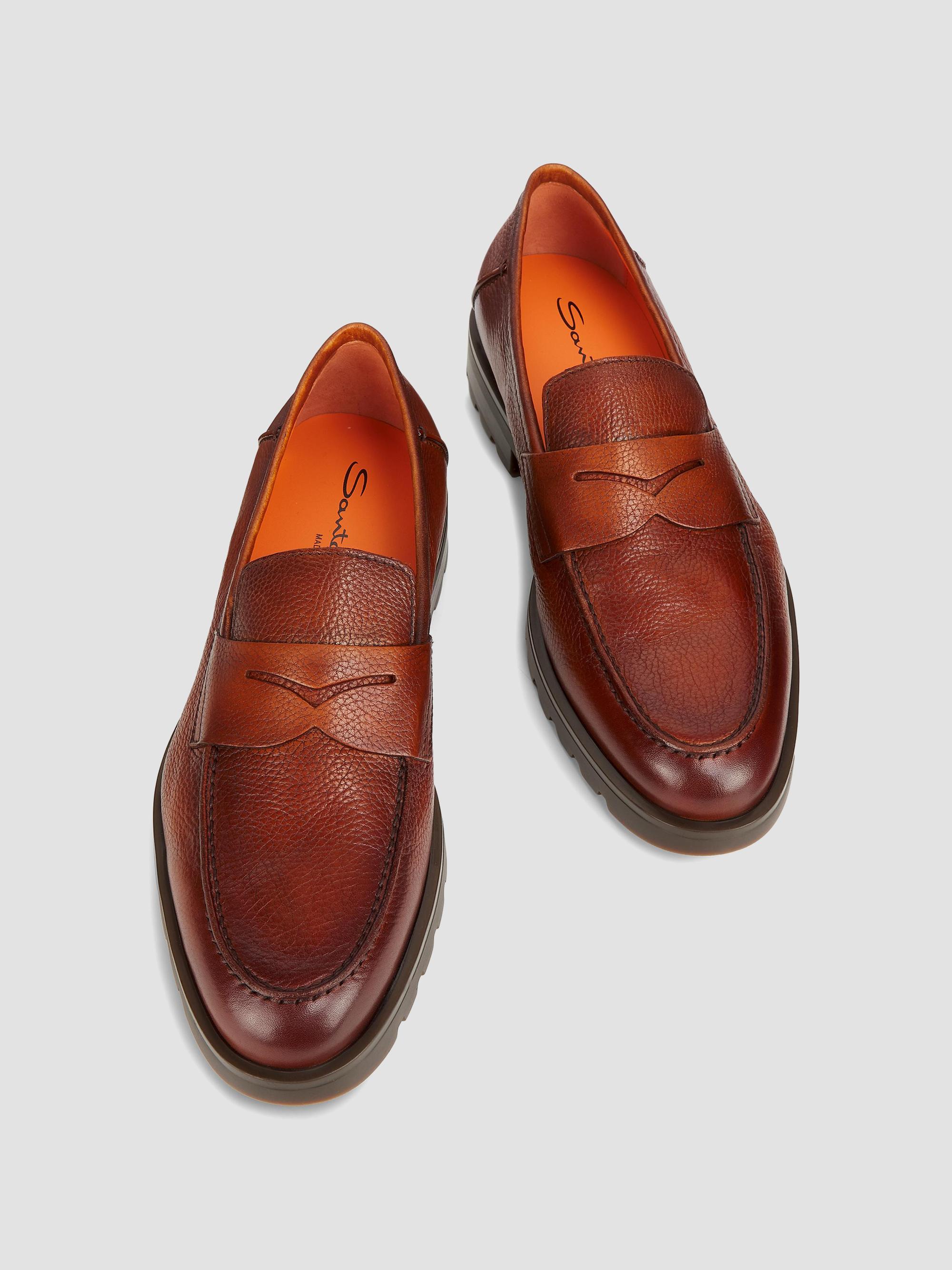 Santoni Rock Leather Penny Loafers | Saks Fifth Avenue