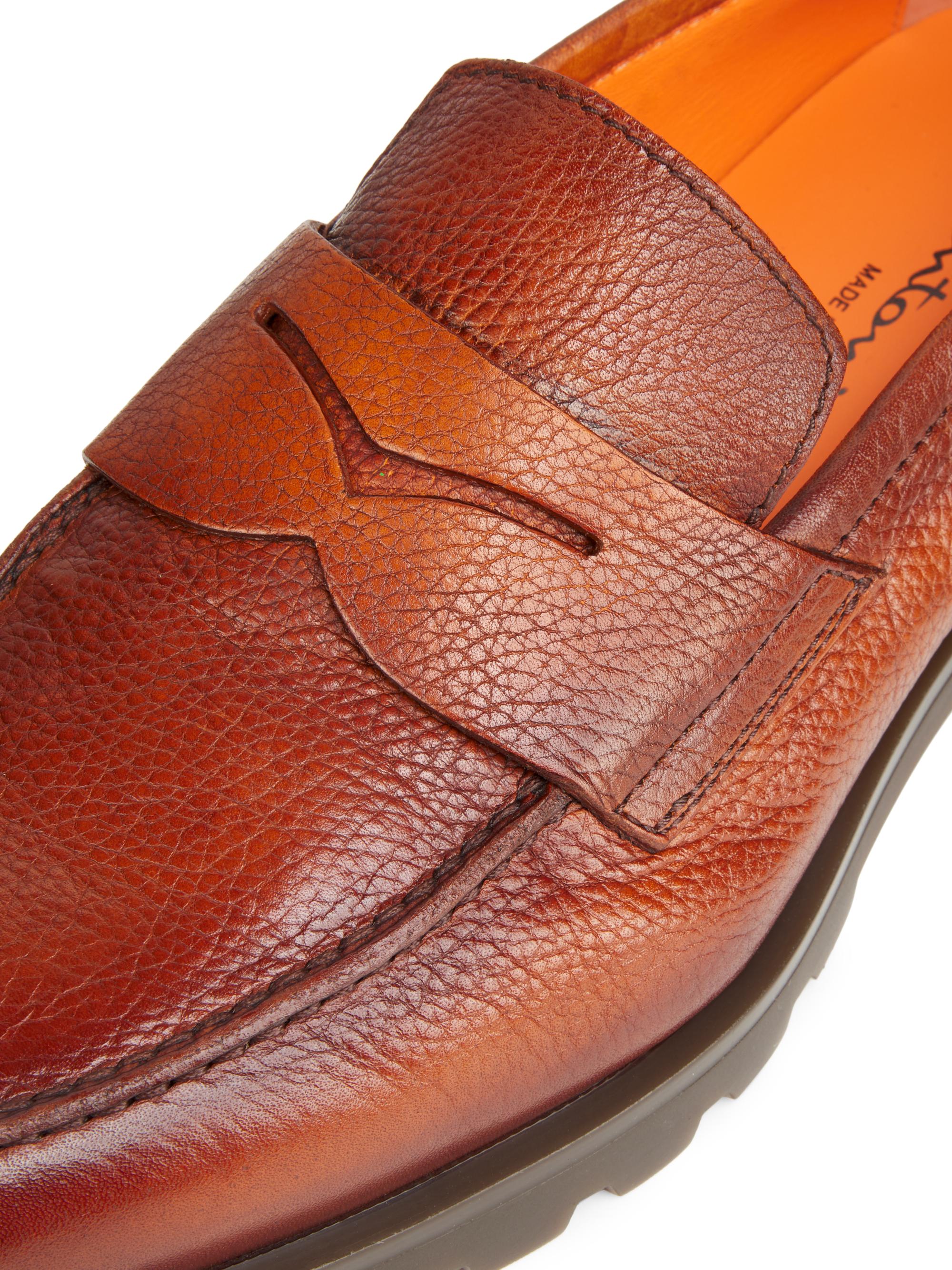 Santoni Rock Leather Penny Loafers | Saks Fifth Avenue