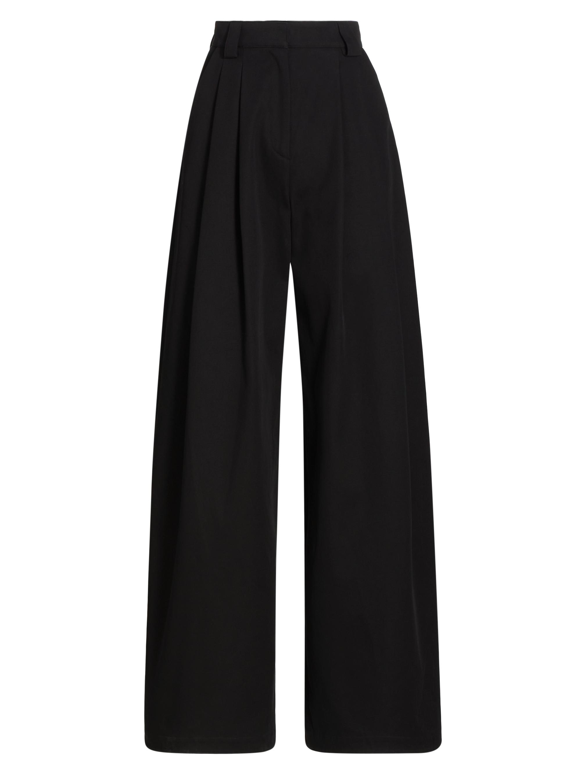 Alexander Wang Women's Pleated Wide-Leg Wool Pants - Black
