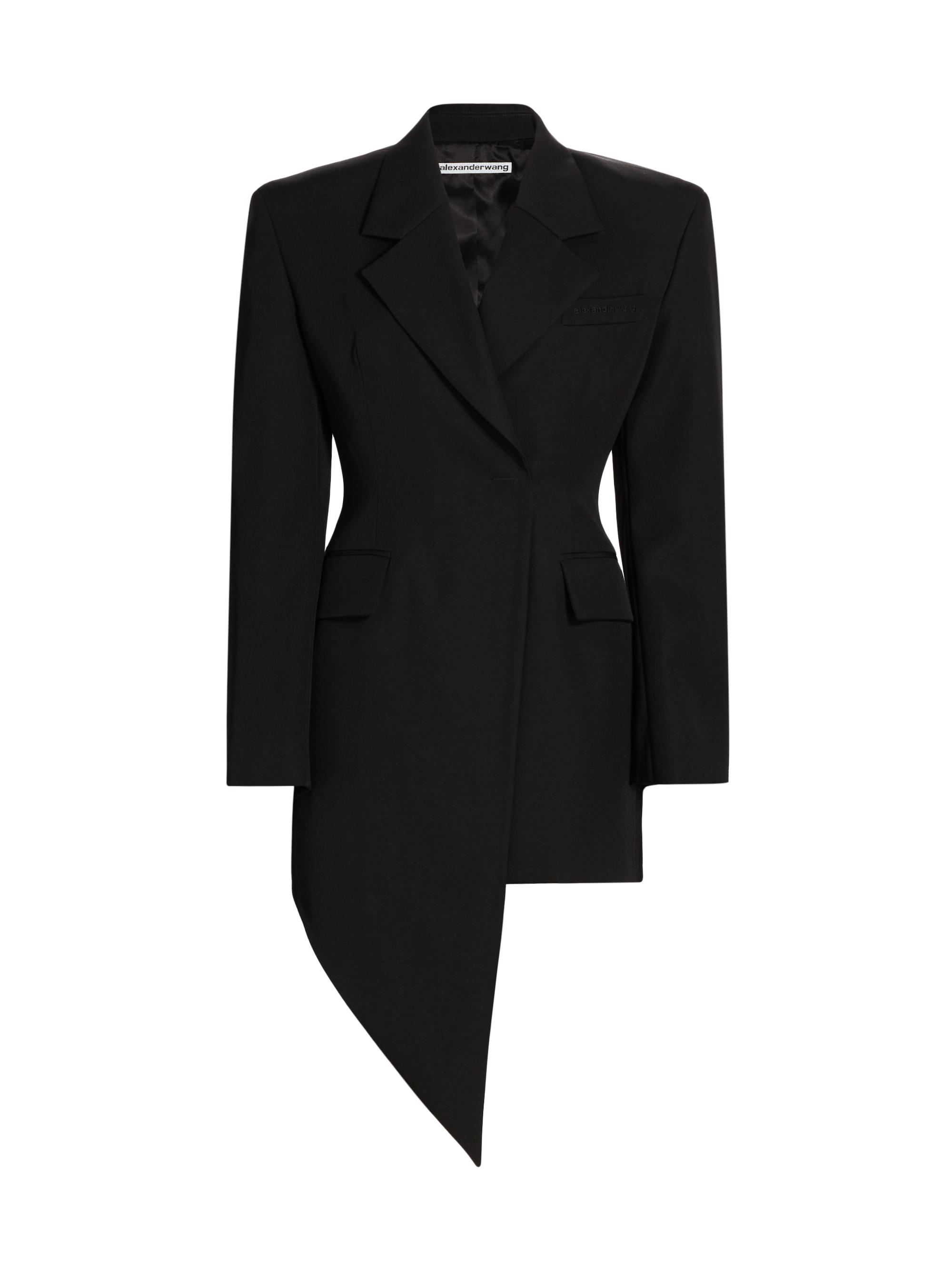 Alexander Wang Women's Asymmetric Blazer Minidress - Black
