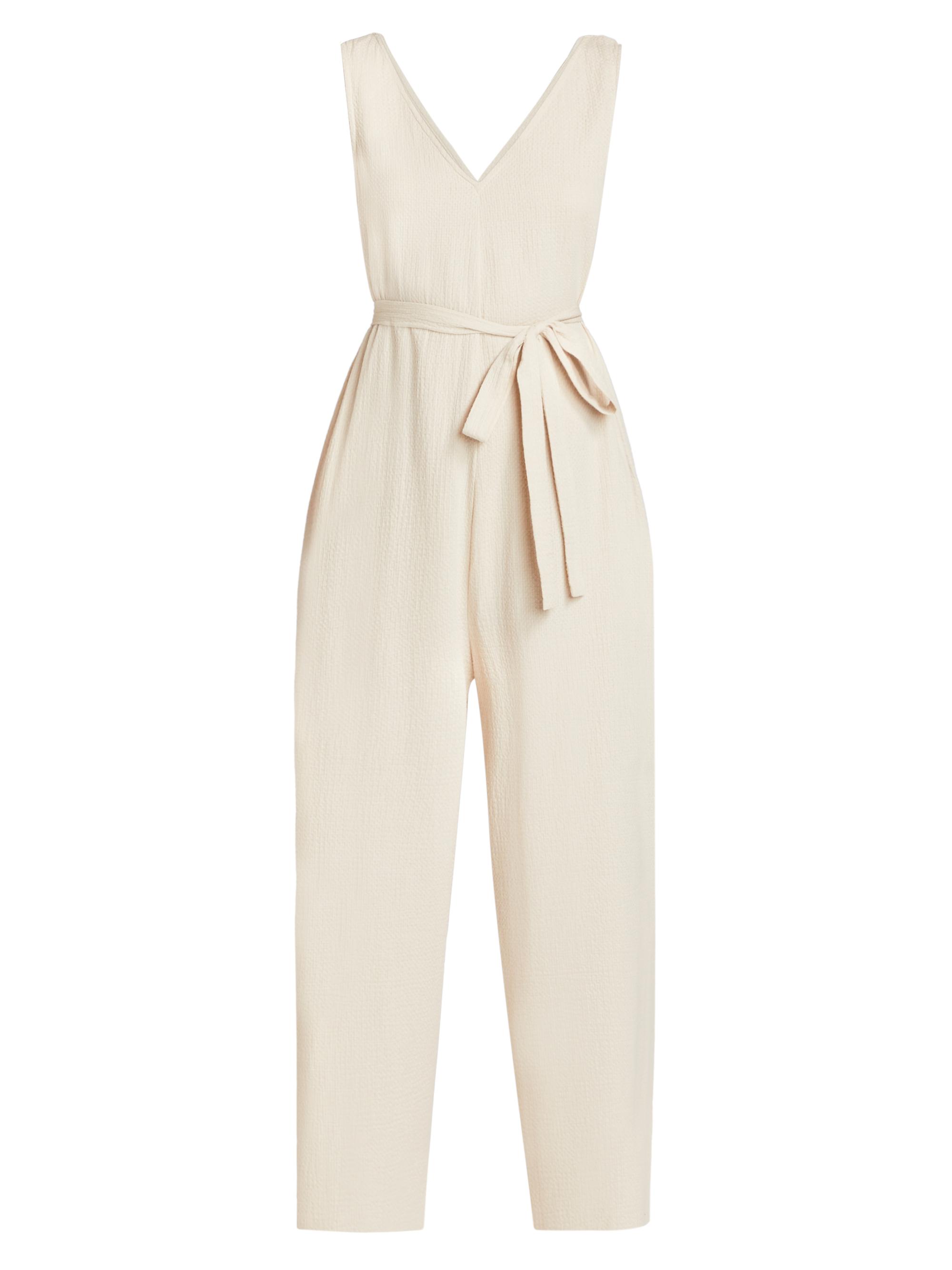 Natori Women's Onsen Cotton Belted Lounge Jumpsuit - Sand Dune