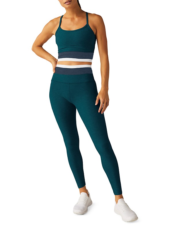 Shop Beyond Yoga Spacedye Horizon Colorblock Midi-Leggings Shop Beyond Yoga Spacedye Horizon Colorblock Midi-Leggings