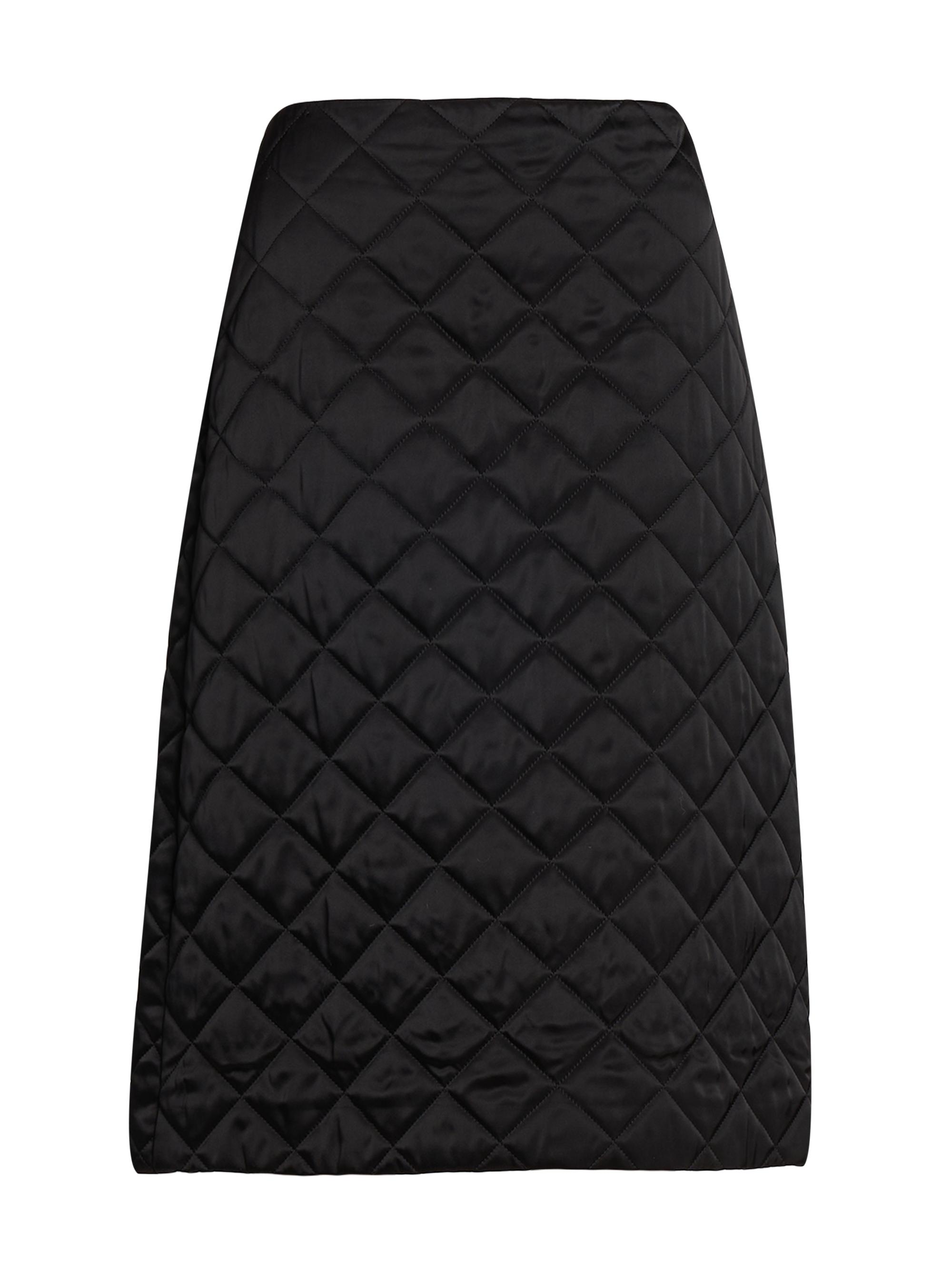 Jil Sander Women's Quilted A-Line Midi-Skirt - Black