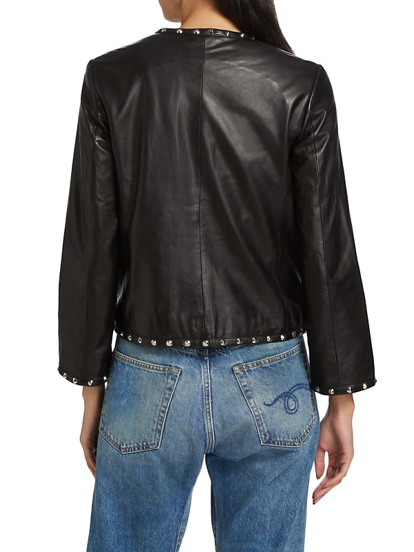 Shop R13 Leather Slouch Studded Jacket | Saks Fifth Avenue Shop R13 Leather Slouch Studded Jacket | Saks Fifth Avenue