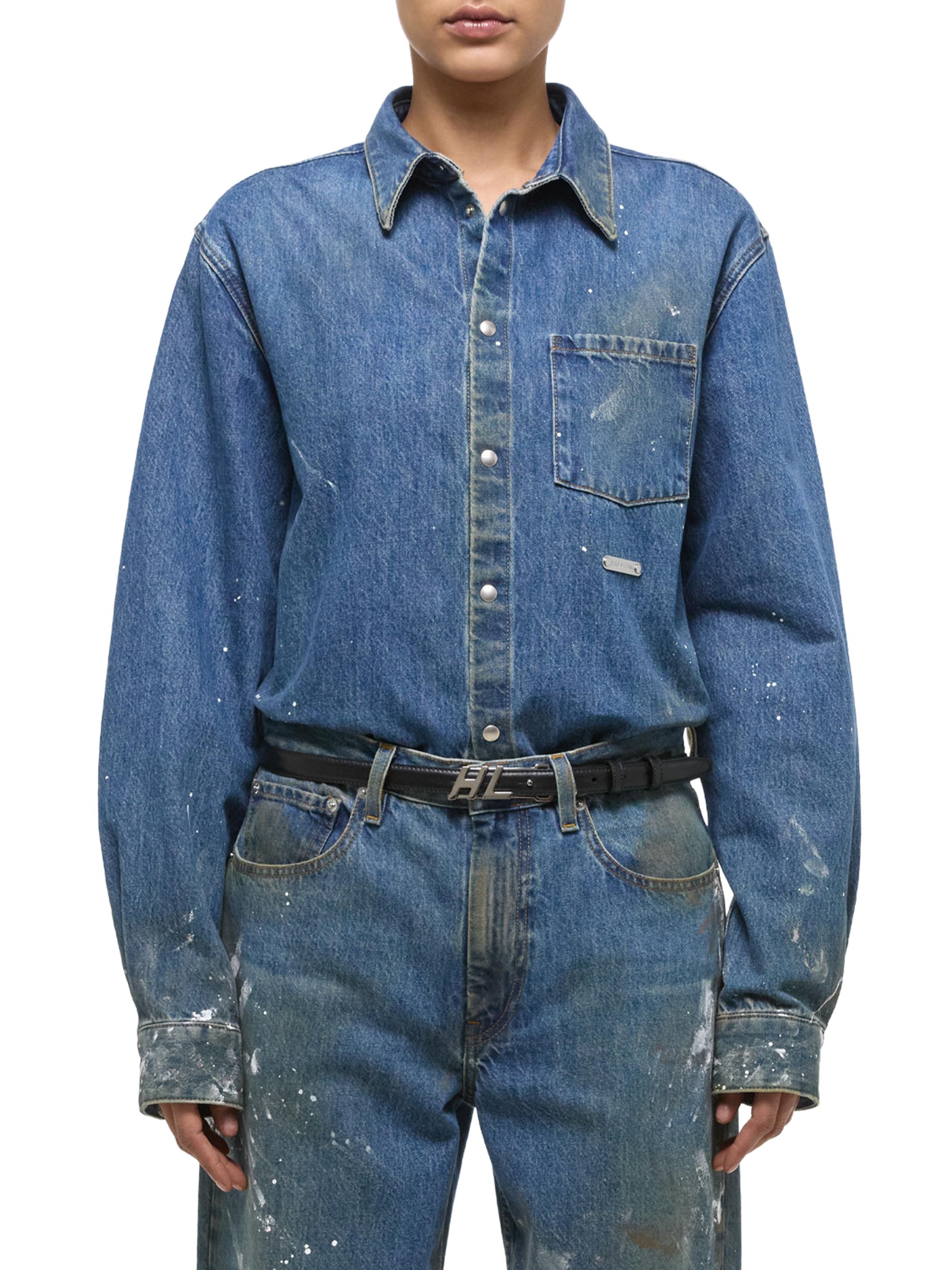 Helmut Lang Painted Denim Shirt Jacket | Saks Fifth Avenue