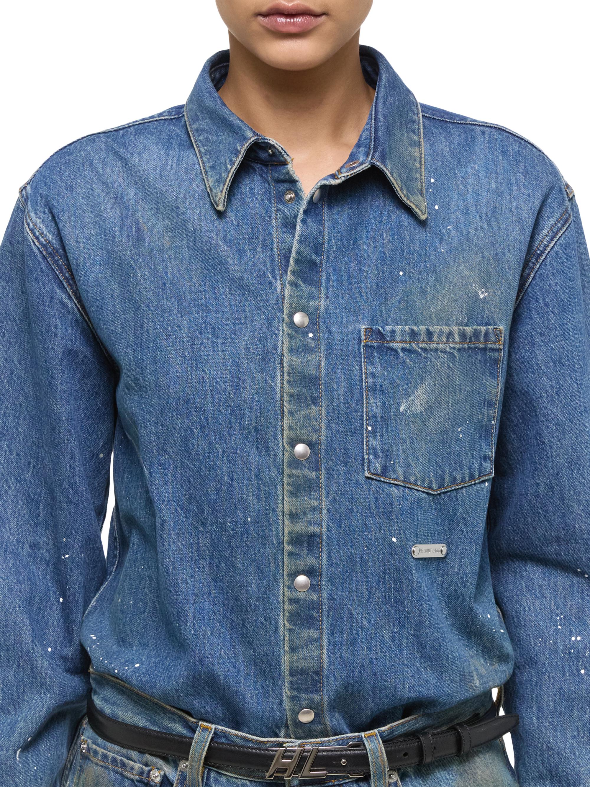 Helmut Lang Painted Denim Shirt Jacket | Saks Fifth Avenue