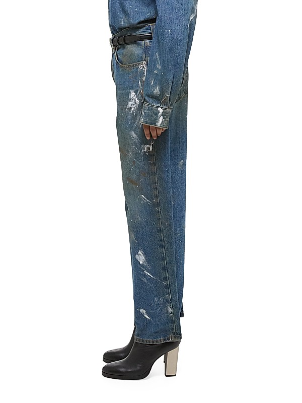Shop Helmut Lang Cropped Wide-Leg Painted Jeans | Saks Fifth Shop Helmut Lang Cropped Wide-Leg Painted Jeans | Saks Fifth