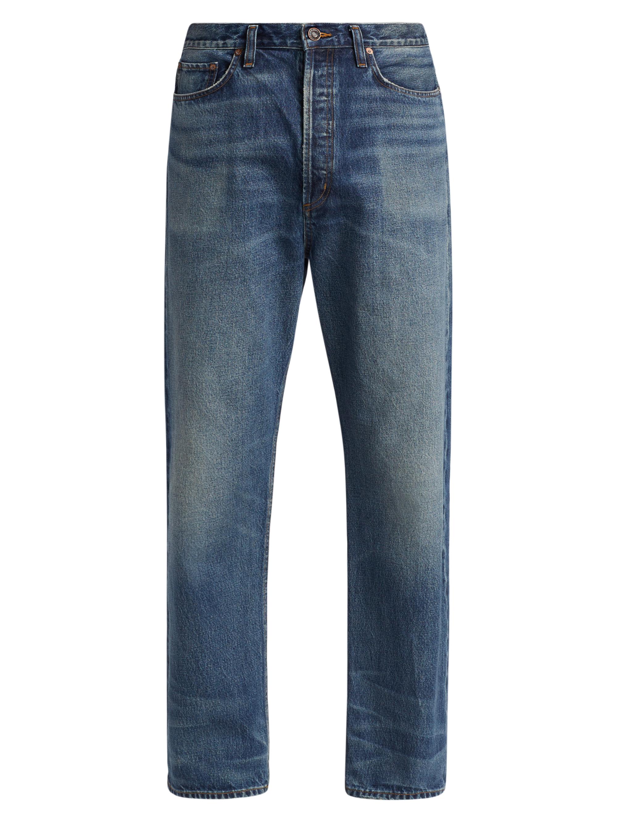 Agolde Men's 90's Cotton Denim Mid-Rise Straight-Leg Jeans - Illuminate Dark Wash Indigo