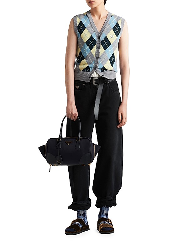 Shop Prada Wool Vest Top with an Argyle Pattern | Saks Fifth Shop Prada Wool Vest Top with an Argyle Pattern | Saks Fifth