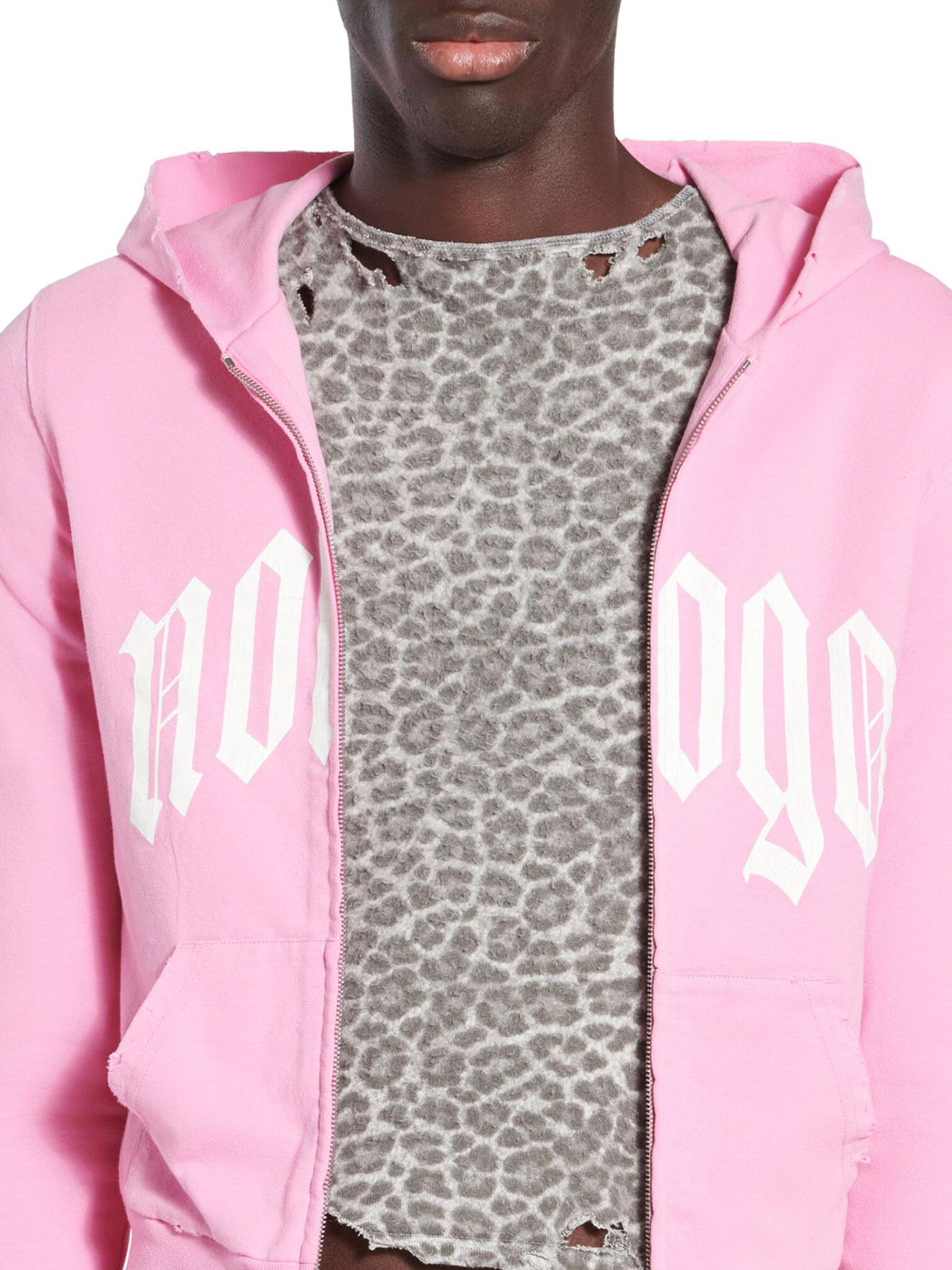 Balenciaga Nologo Zip-Up Hoodie Small Fit | Saks Fifth Avenue