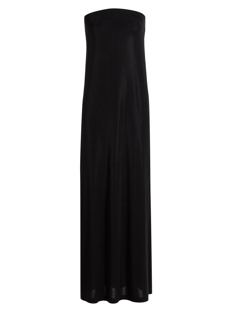 Norma Kamali Women's Slit Strapless Gown In Black