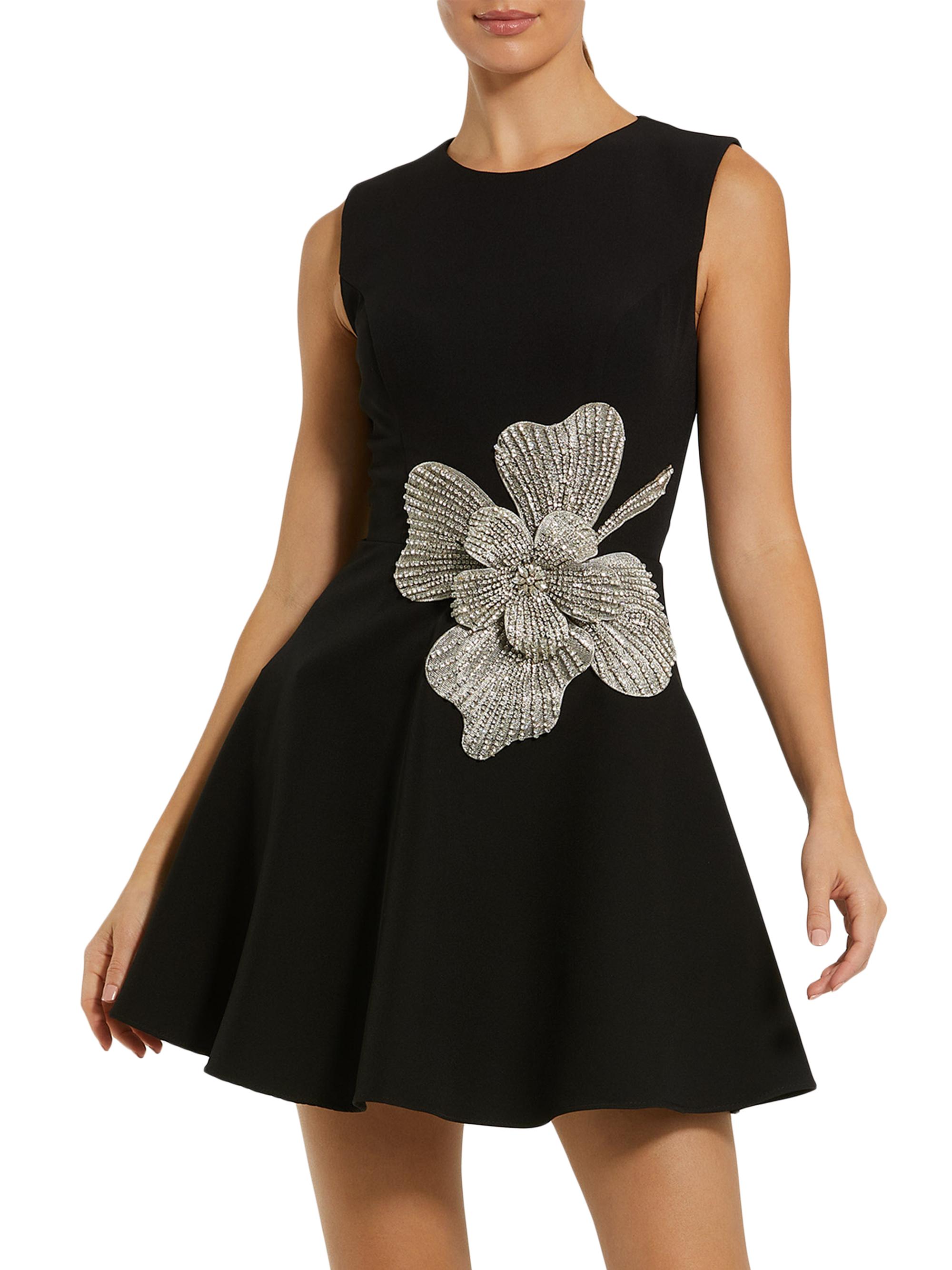 Mac Duggal Women's Embellished Crepe Minidress - Black