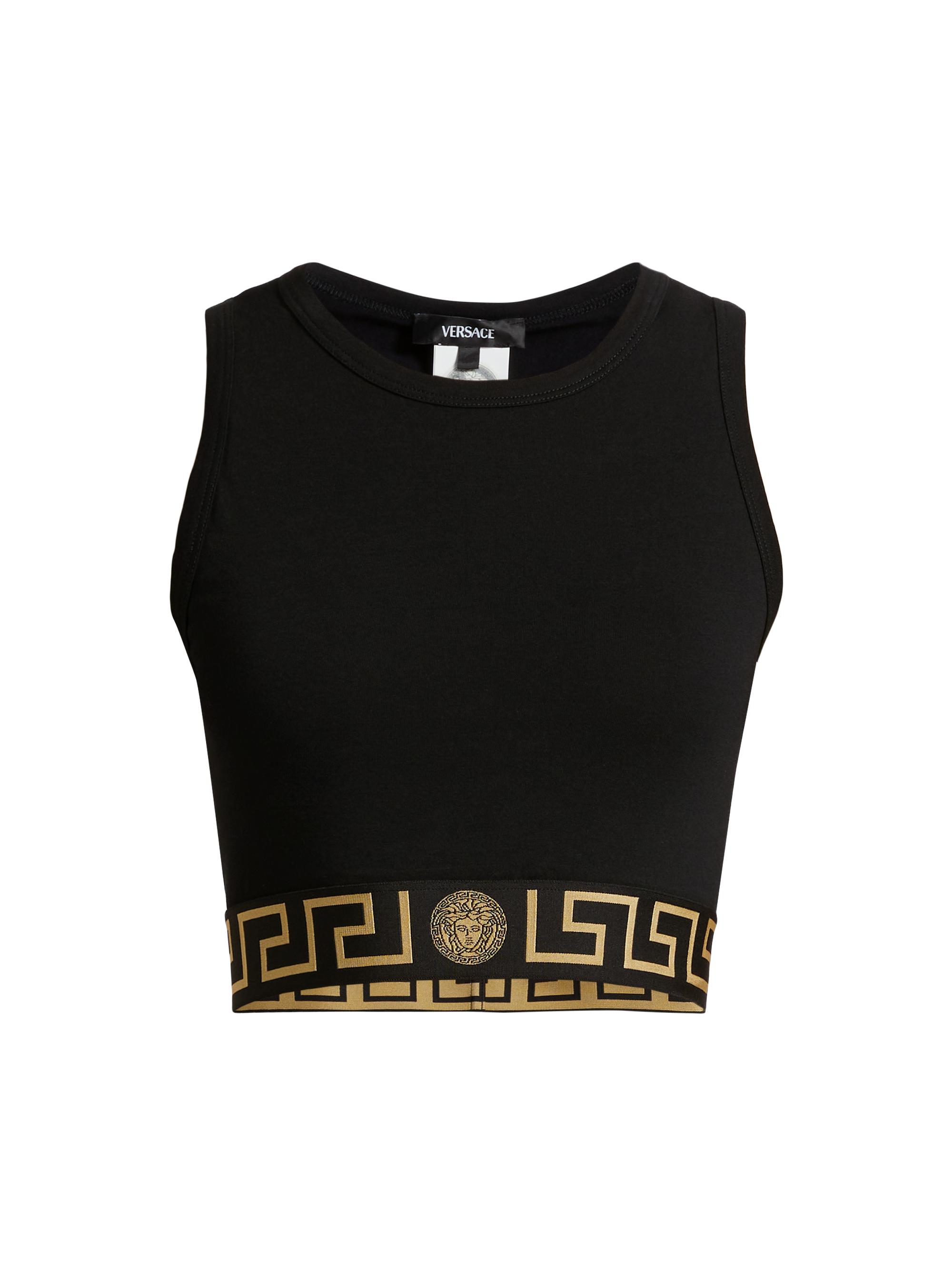 Versace Greca Band Cropped Tank Top | Saks Fifth Avenue