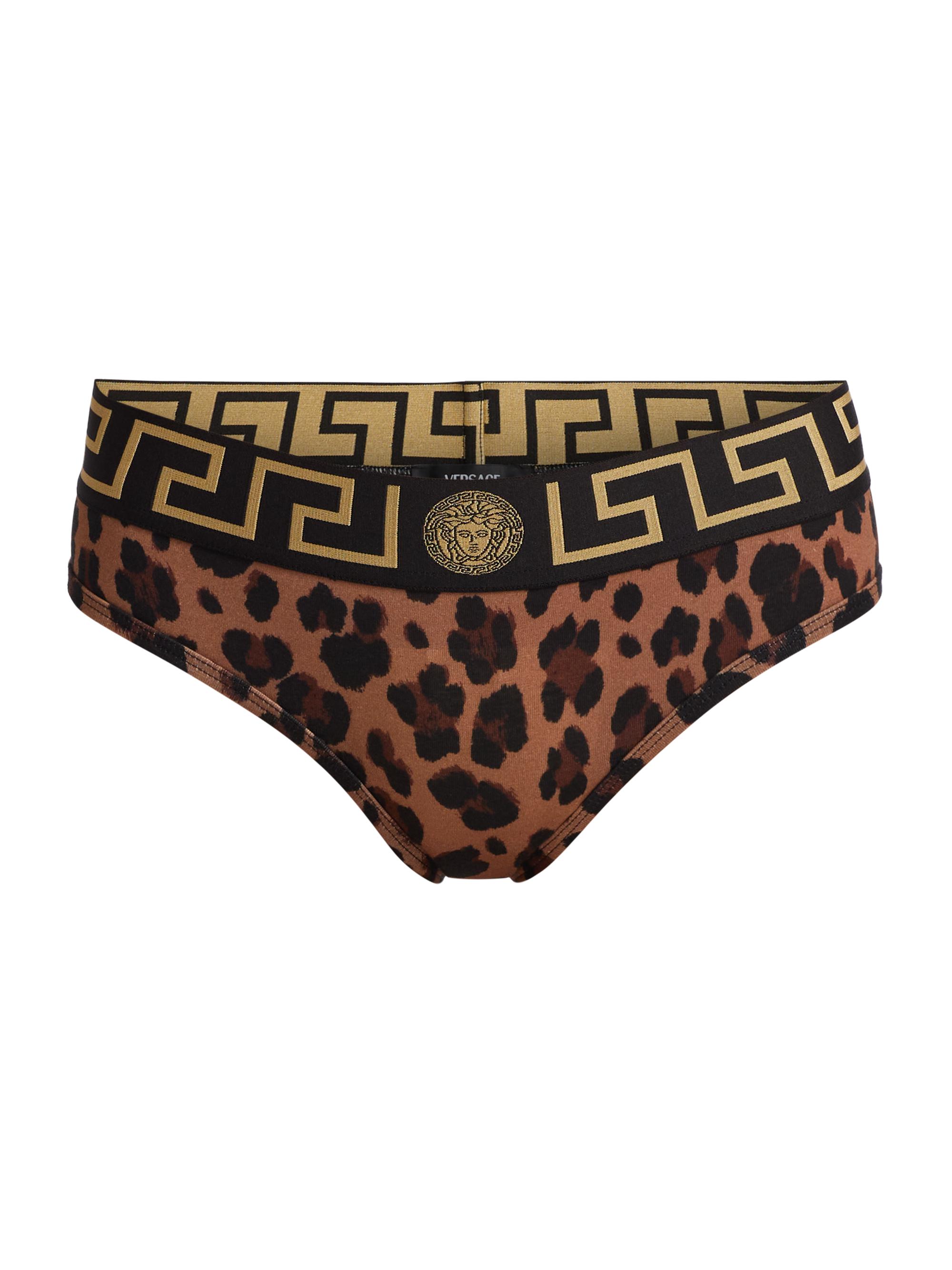 Versace Women's Topeka Bi-Stretch Leopard Underwear - Chestnut Gold