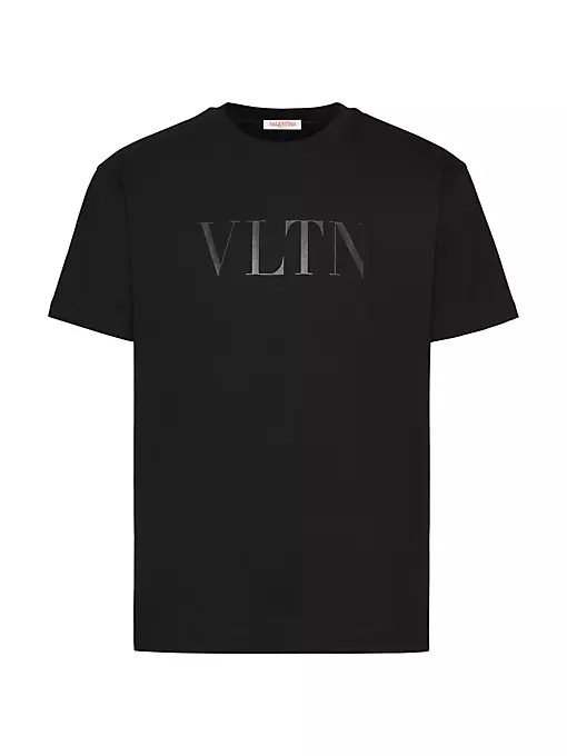 Valentino Garavani - Cotton Crewneck T-Shirt with VLTN Print