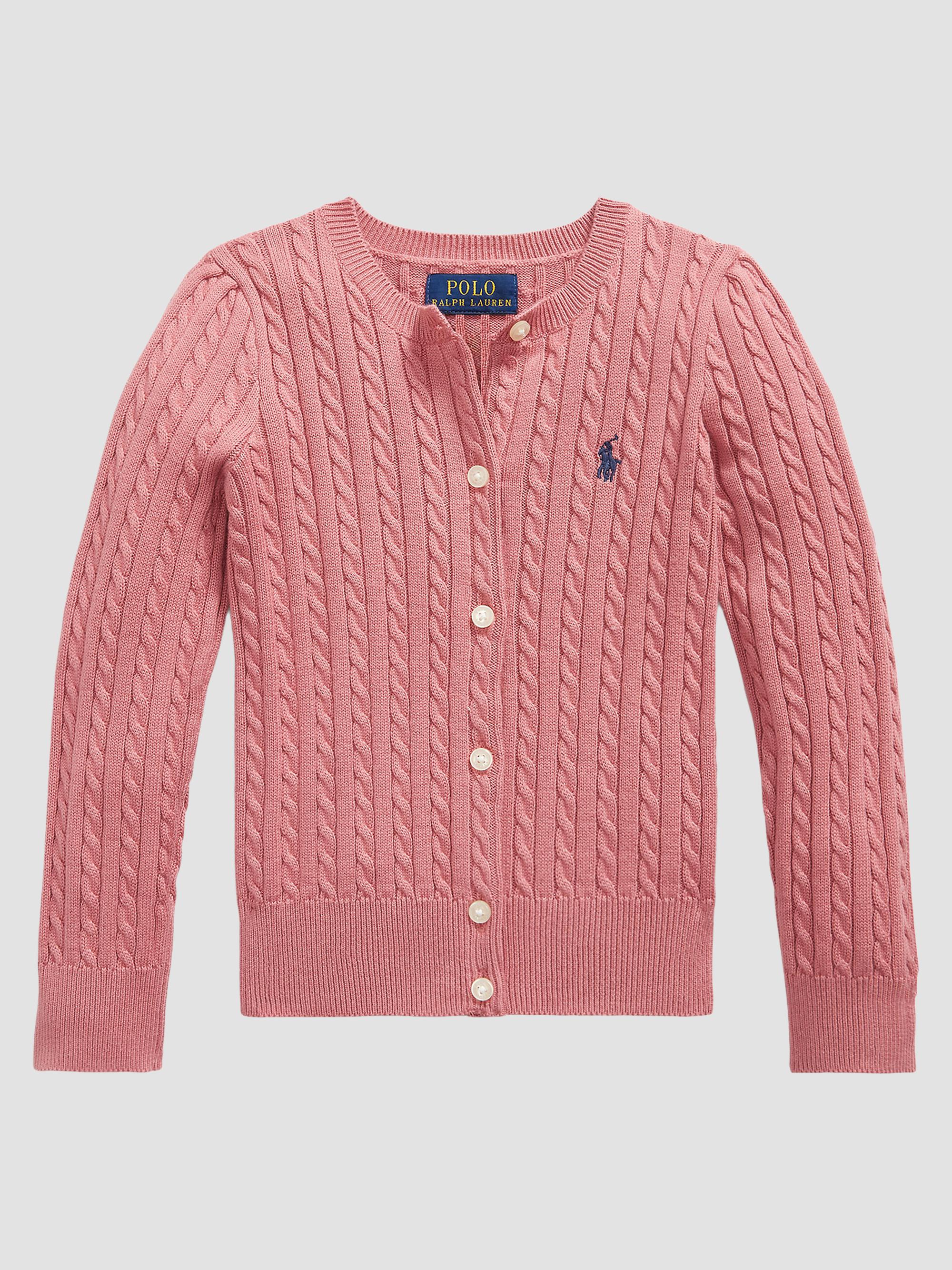Polo Ralph Lauren Little Girl's & Girl's Cable-Knit Cardigan - Canvas Pink | Thumbnail 3