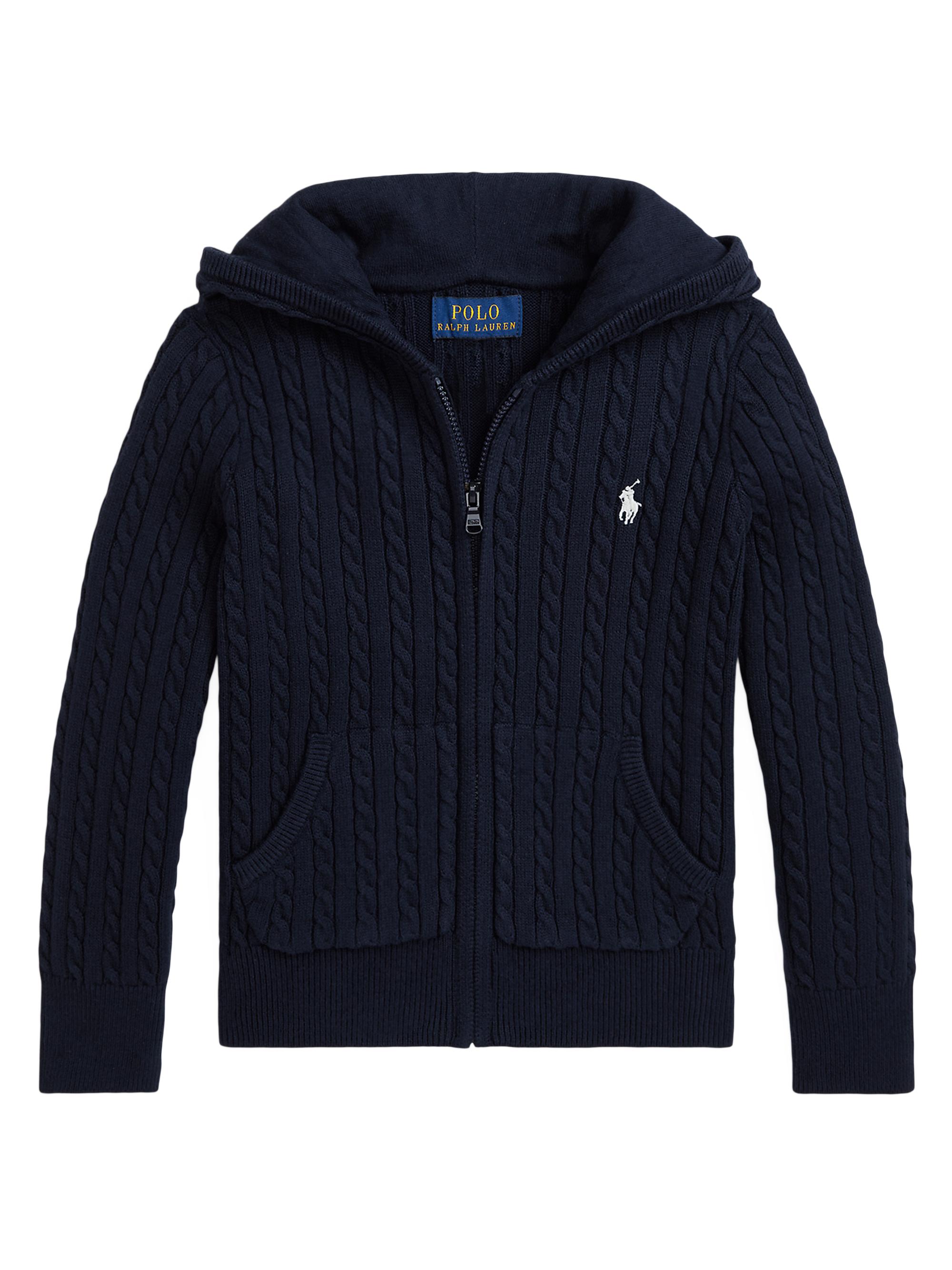 y2k zip hoodie RALPH LAUREN 平成ギャル ニット Polo Ralph Lauren Full Zip Hoodie Sweatshirt Medium Navy
