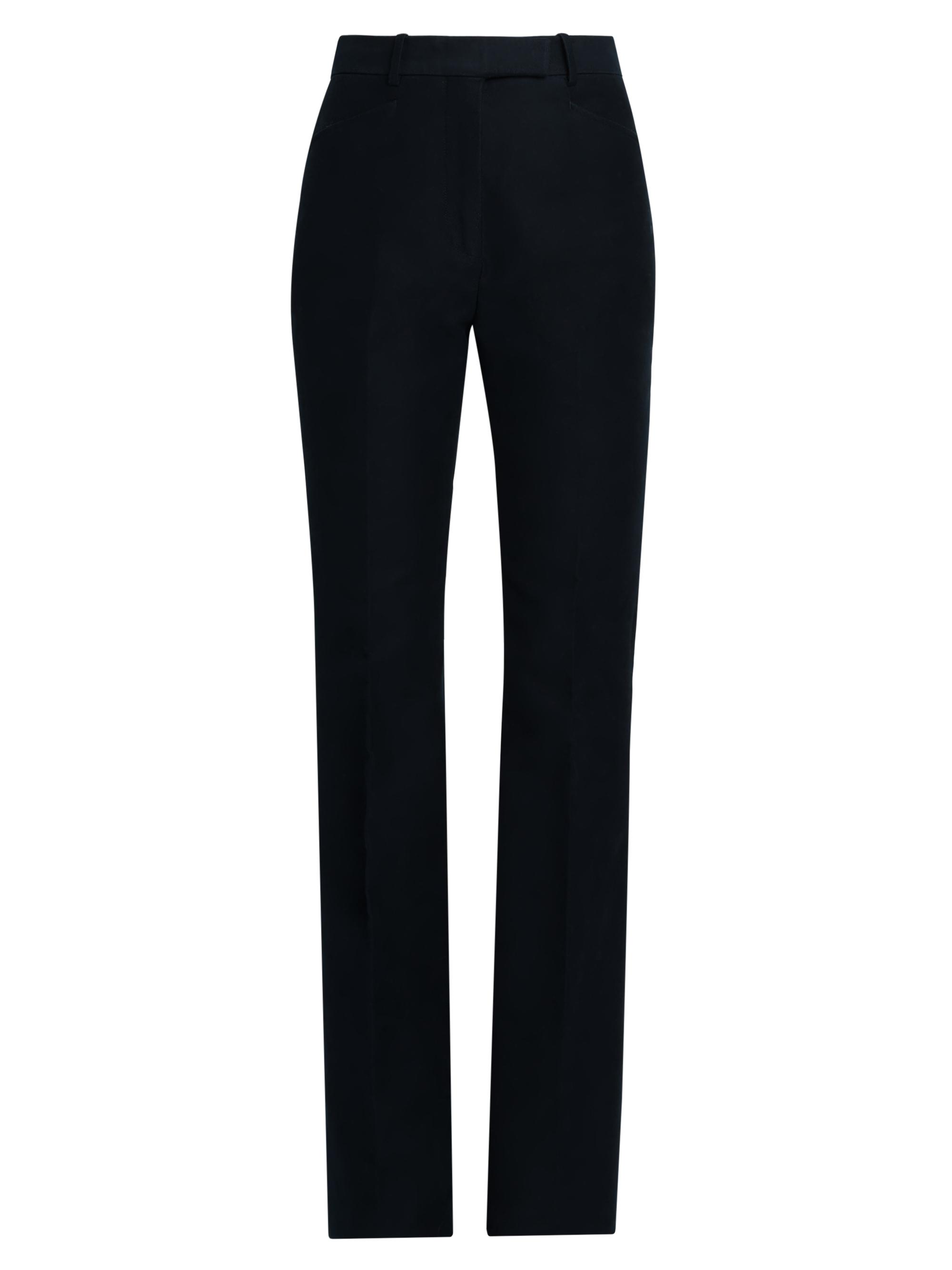 TOM FORD Women's Cotton Tailored Mid-Rise Pants - Navy Blue