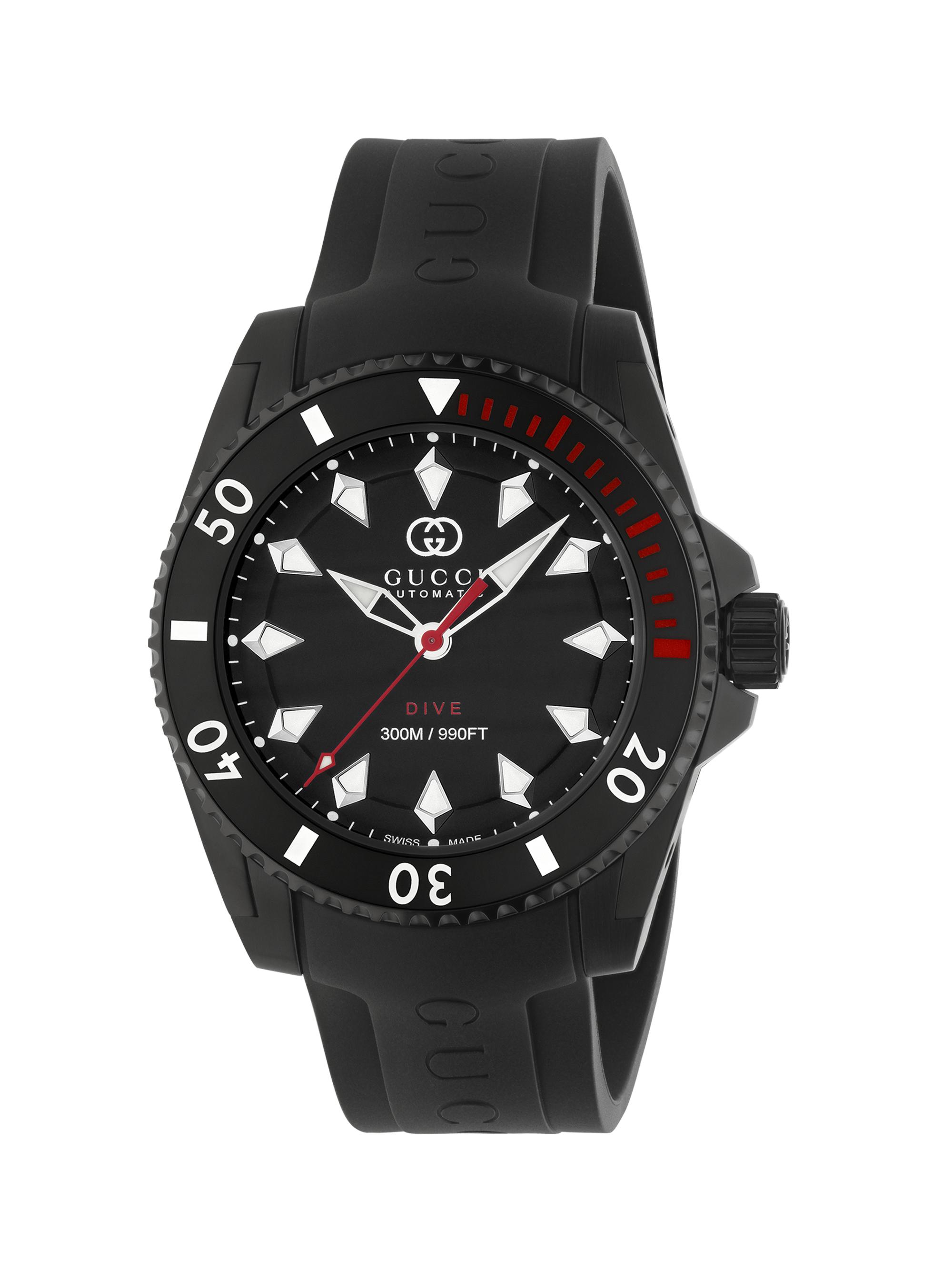 Gucci Men's  Dive Stainless Steel & Rubber Watch/40MM - Black