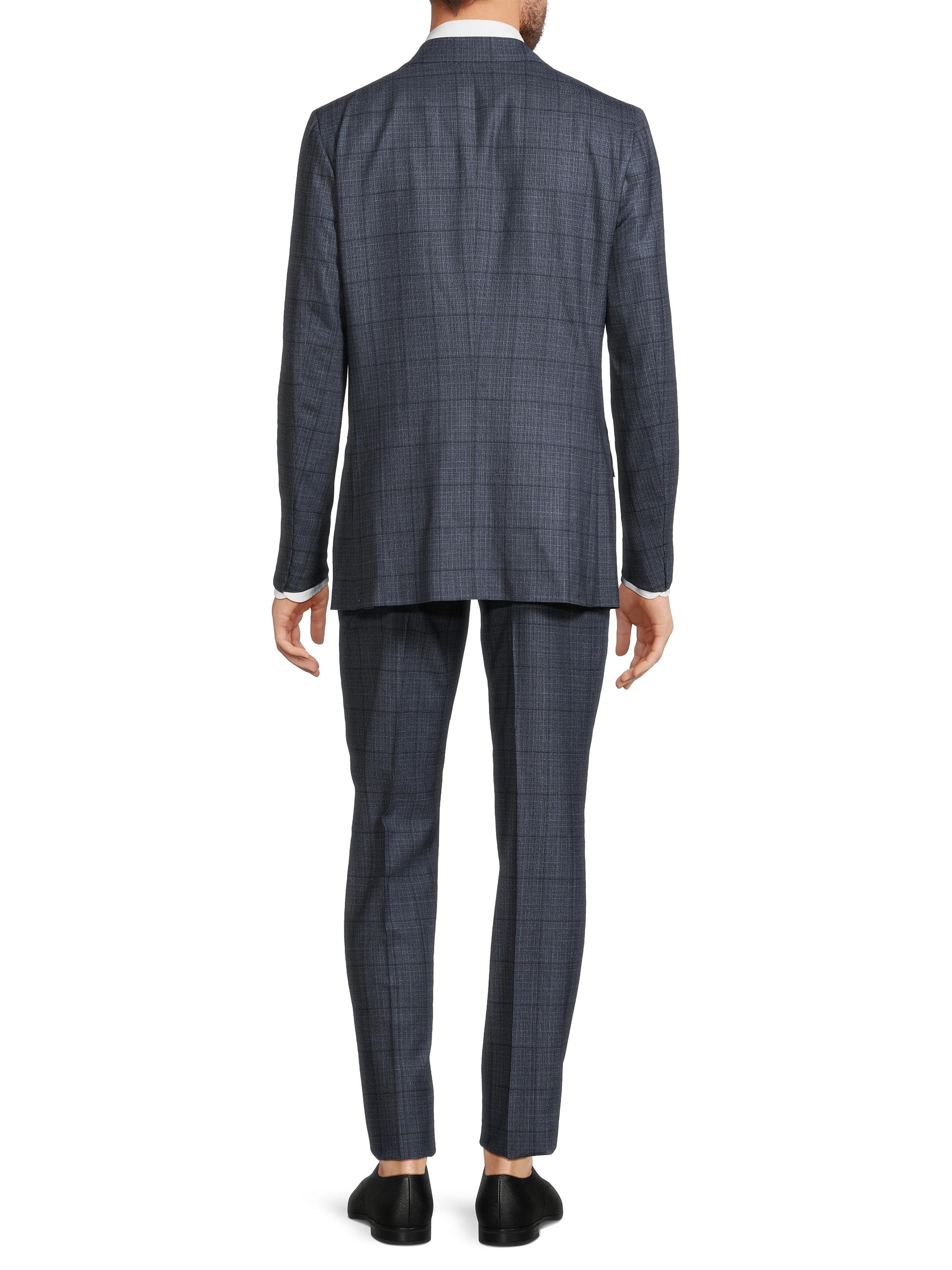 Isaia Mouliné Comfort Check Stretch Wool Suit | Saks Fifth Avenue