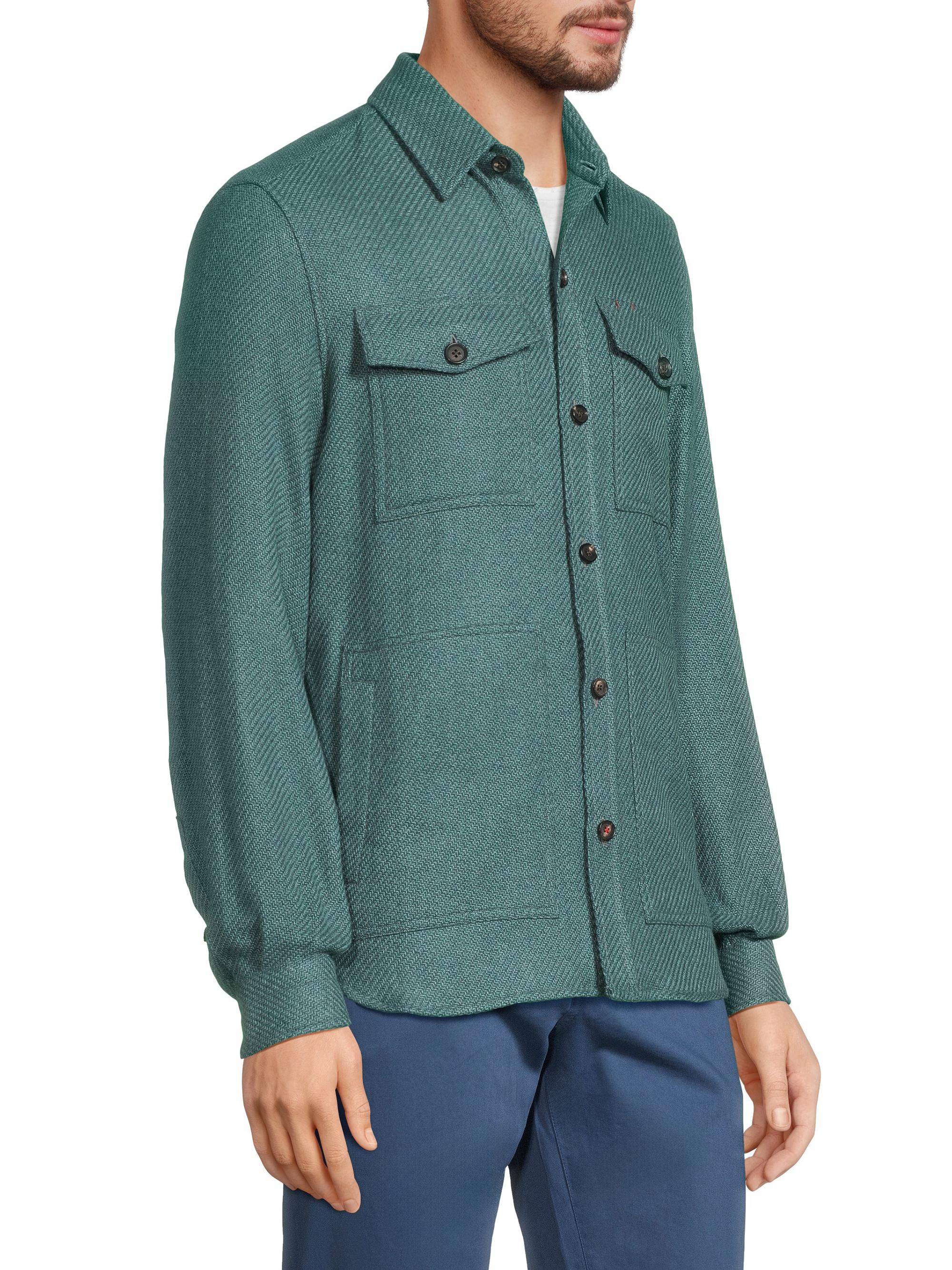 I （アイ）cashmere wool over shirt 2022aw Isaia Cashmere Button-Front Overshirt | Saks Fifth Avenue