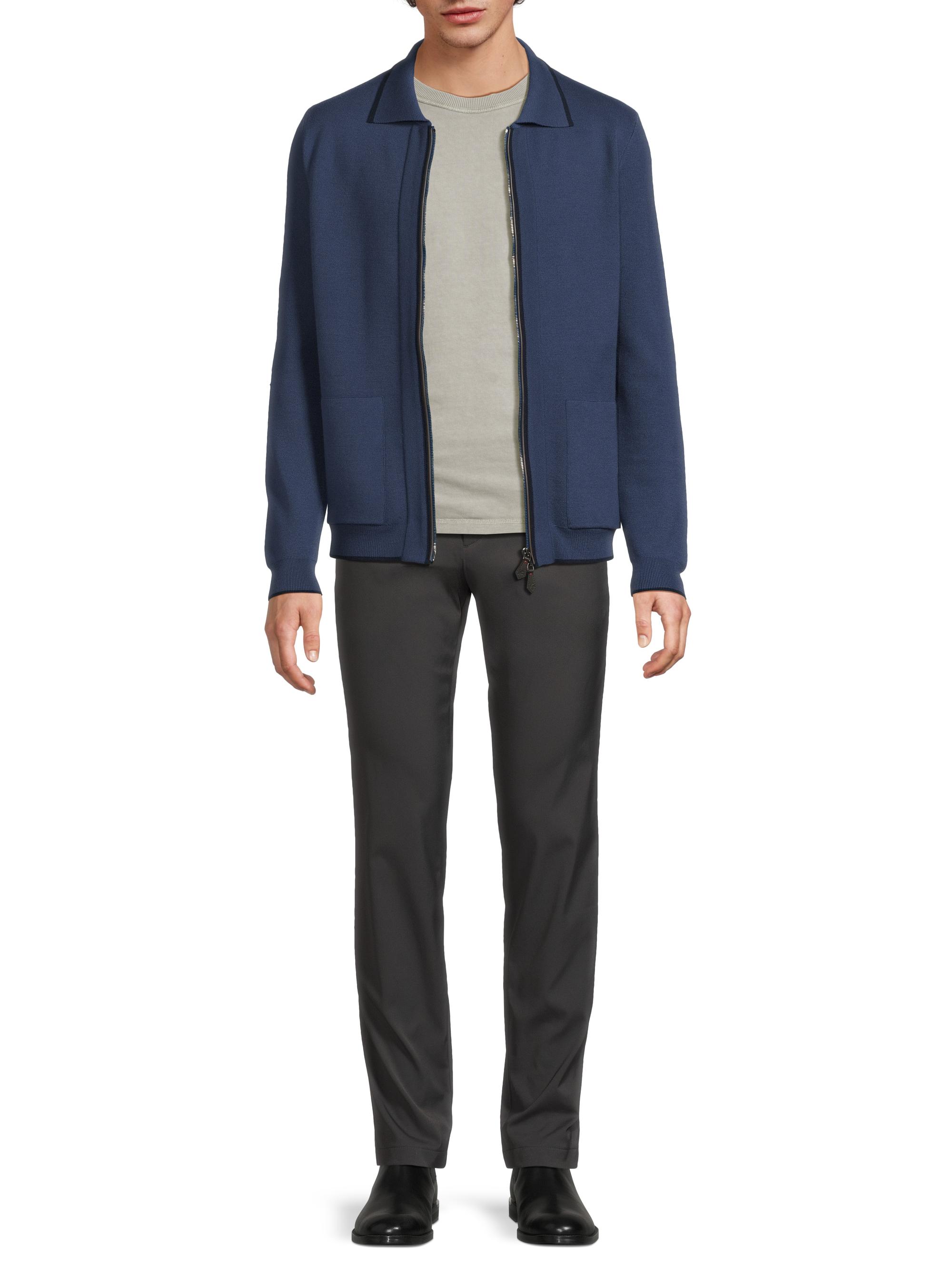 Isaia Wool-Silk Zip-Up Jacket | Saks Fifth Avenue