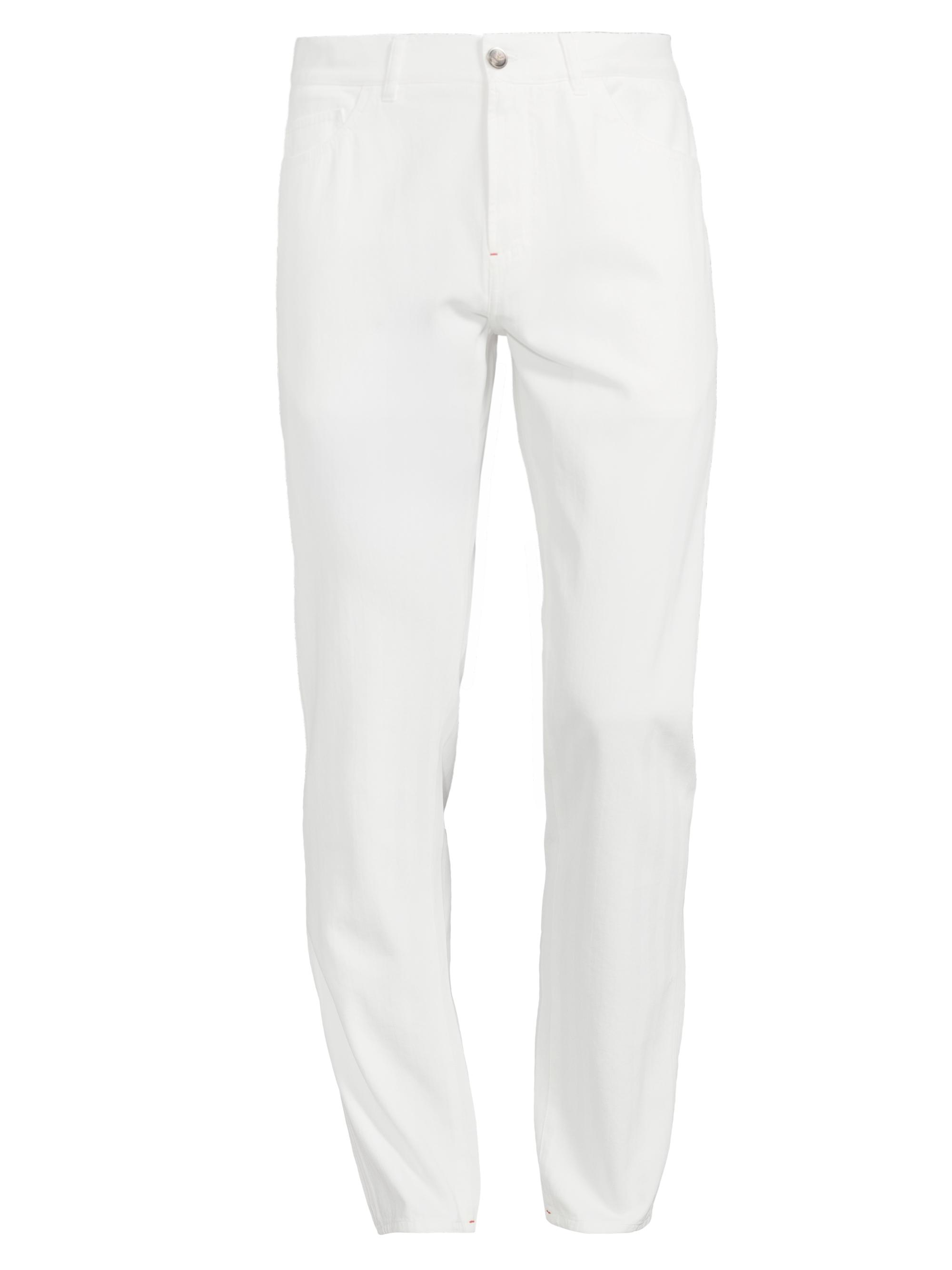 Isaia Men's Herringbone Slim-Fit Jeans - Open White