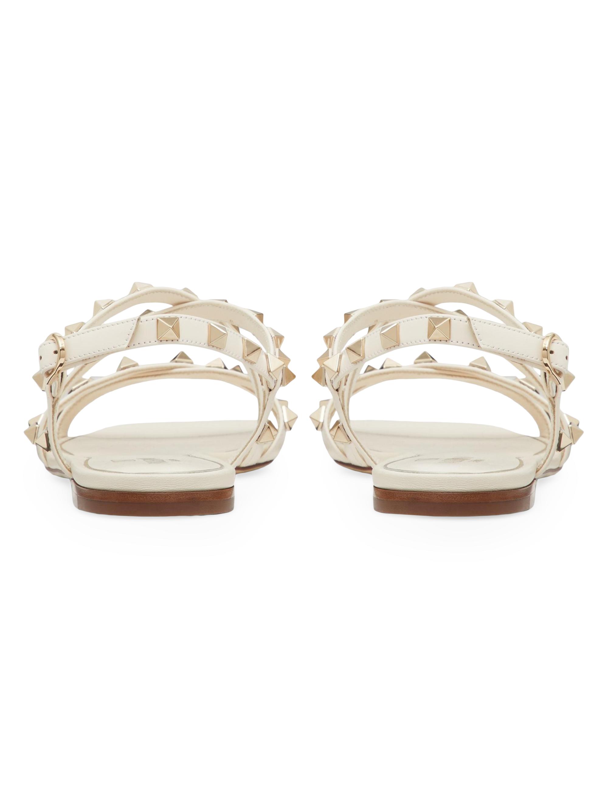 Valentino Garavani Calfskin Rockstud Sandals with Straps