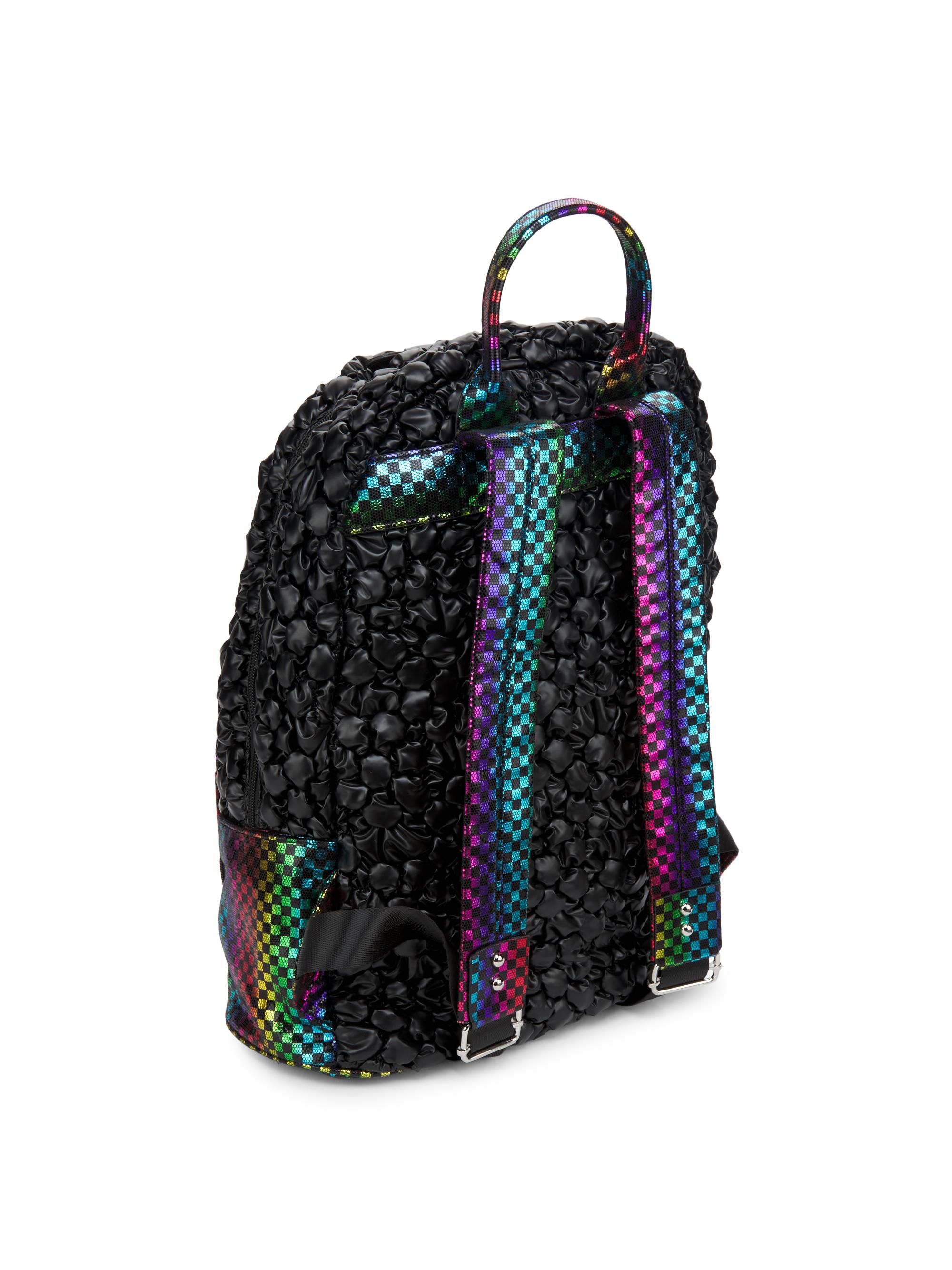 Bari Lynn Girl's Checkered Rainbow Backpack | Saks Fifth Avenue