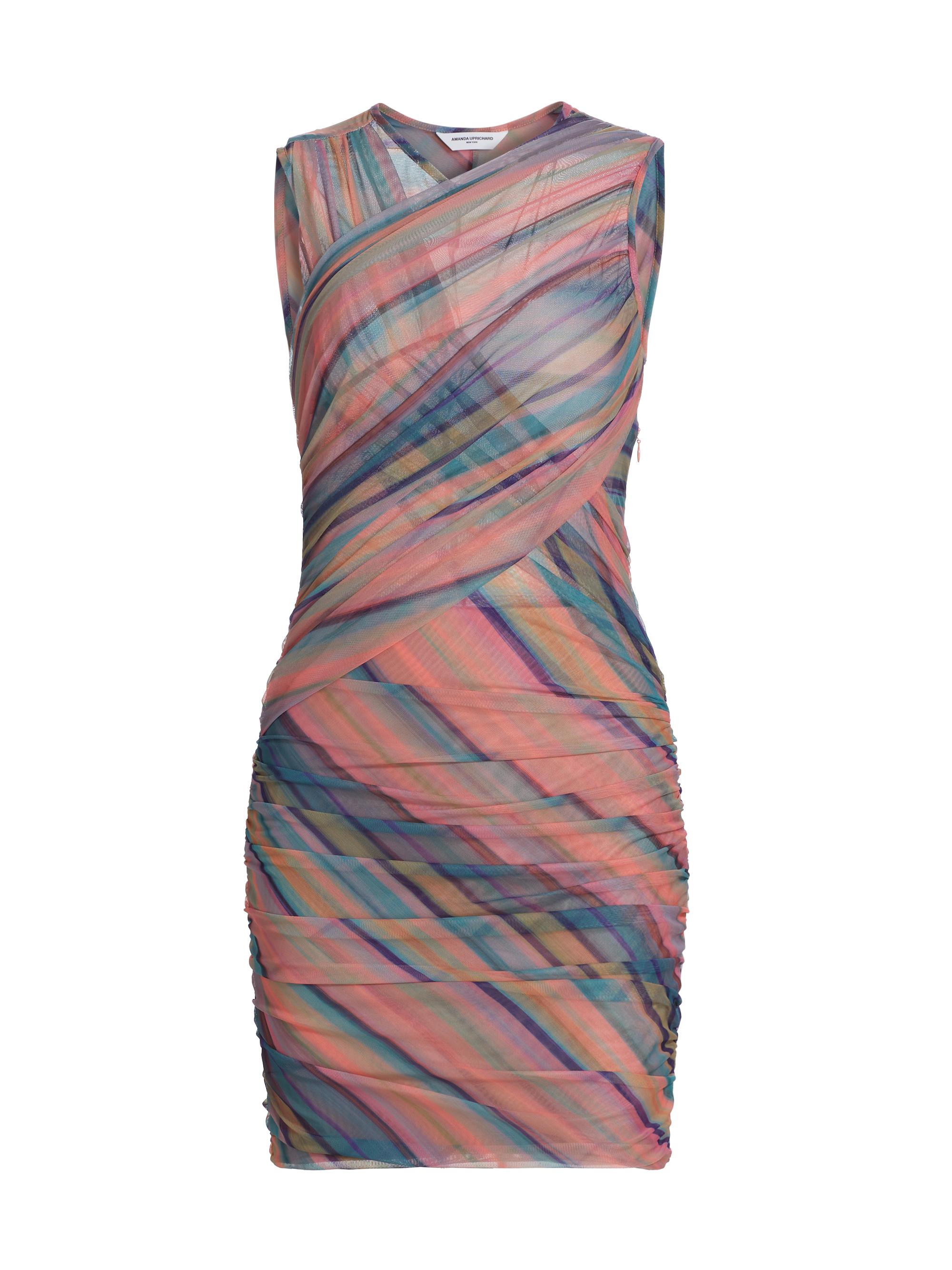Amanda Uprichard Women's Romina Mesh Minidress - Carousel Stripe
