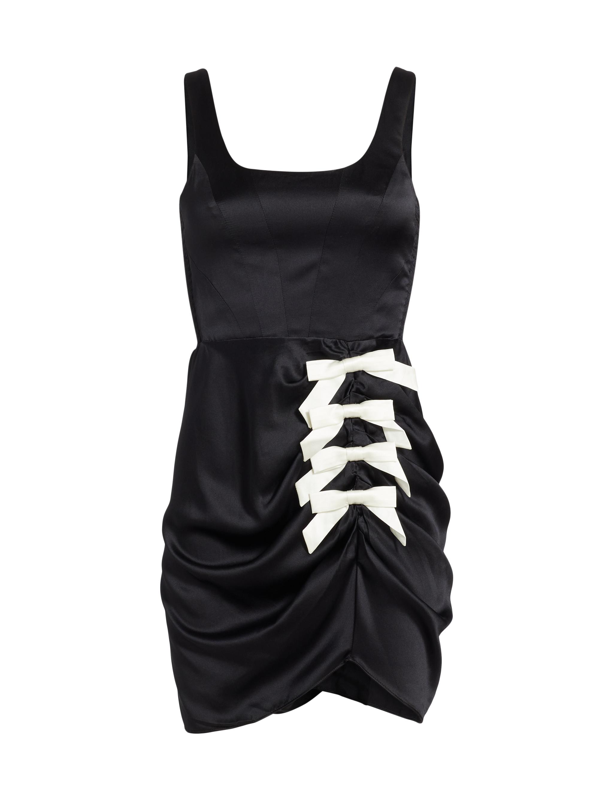 knee length dresses for ladies Amanda Uprichard Ivana Dress | White/Plaid | Size L main image 1