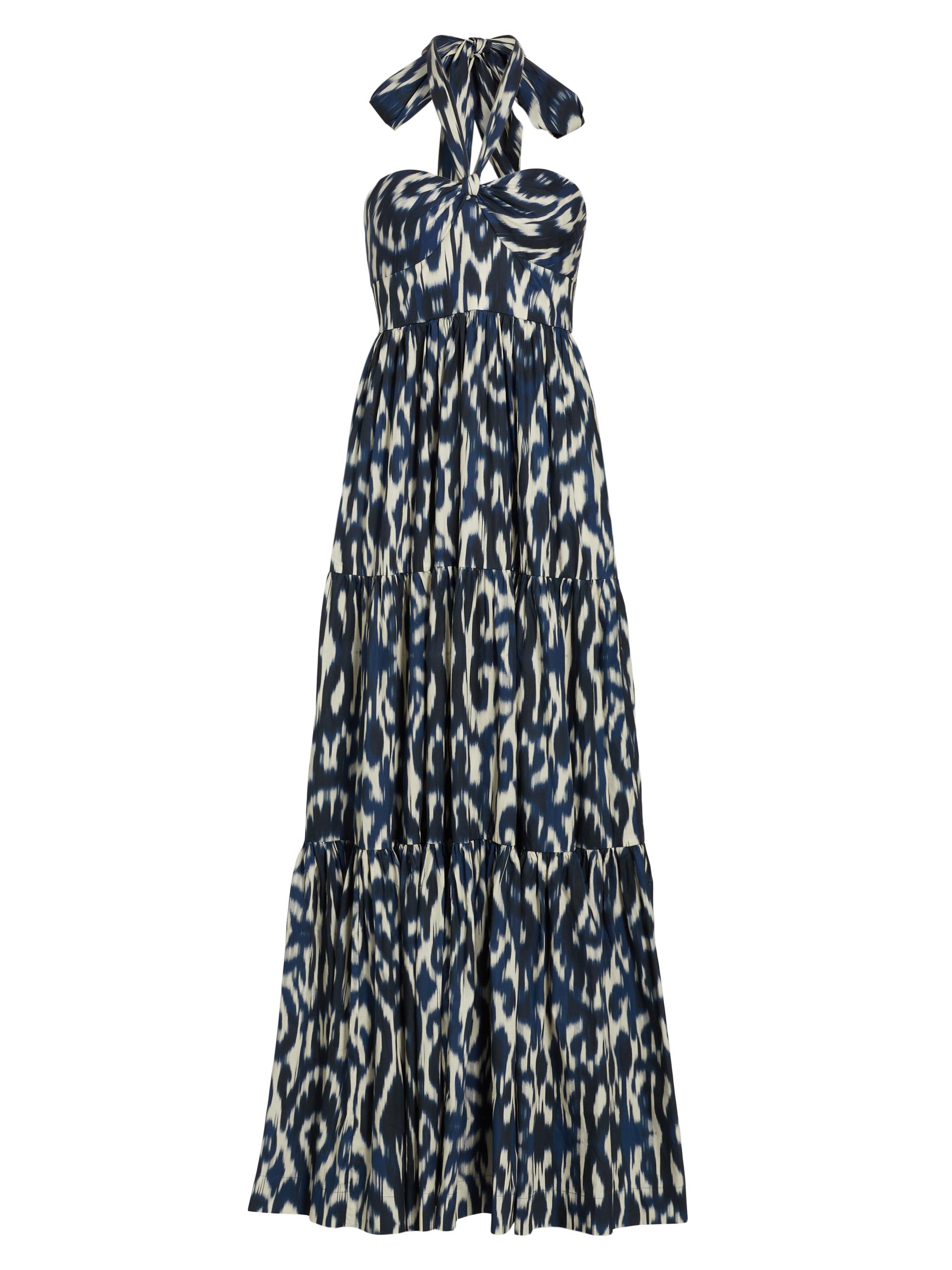Cara Cara Women's Piana Poplin Maxi Dress - Ikat Navy