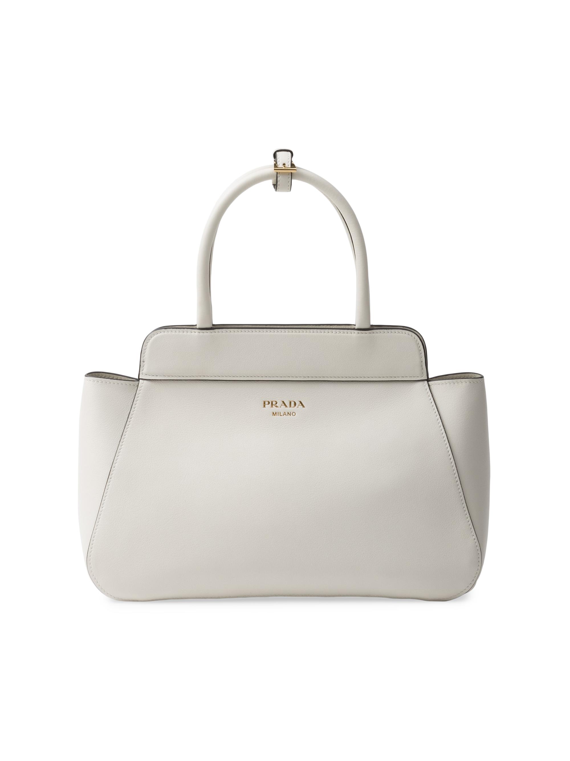 Prada Women's  Leather Tote Bag - White