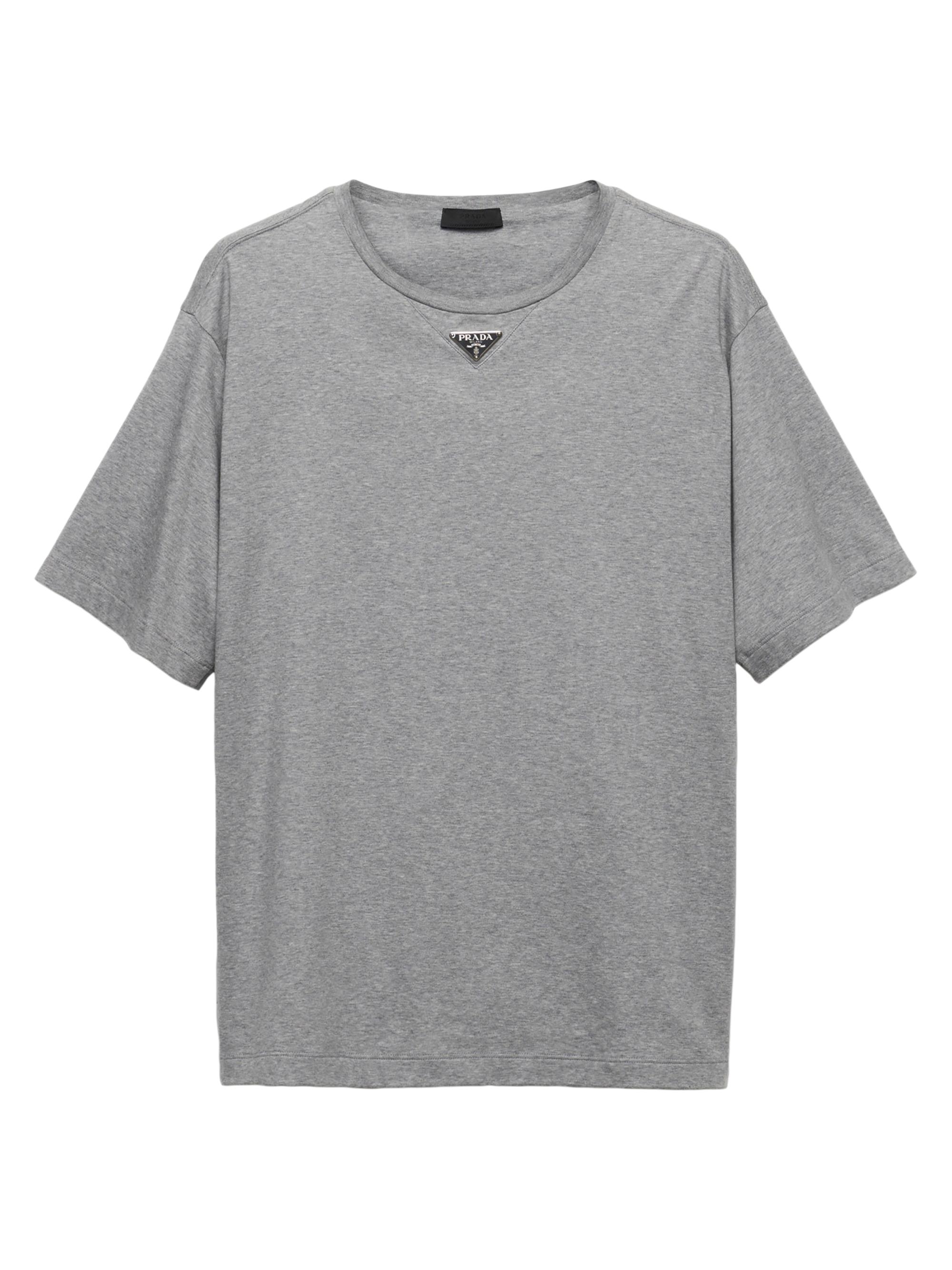 Prada Men's Cotton T-Shirt - Grey