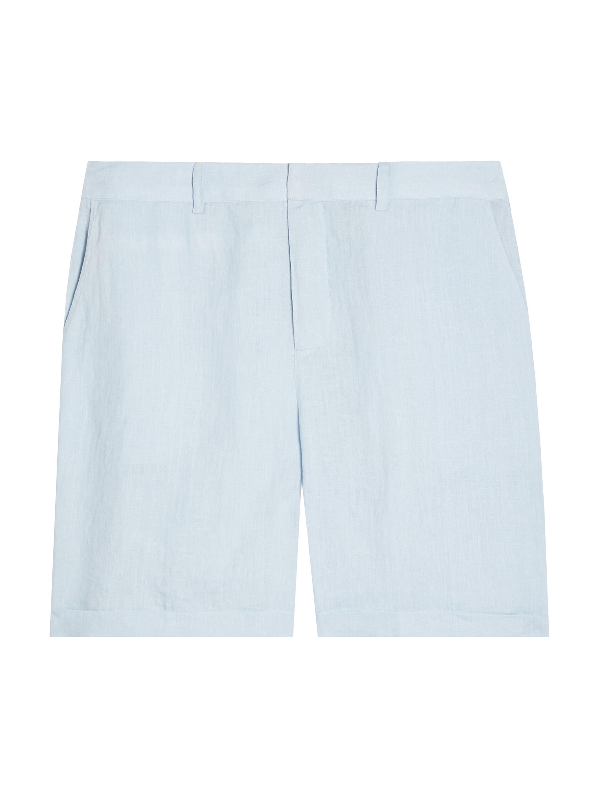 Ser.o.ya Men's Leon Linen Shorts - Light Blue