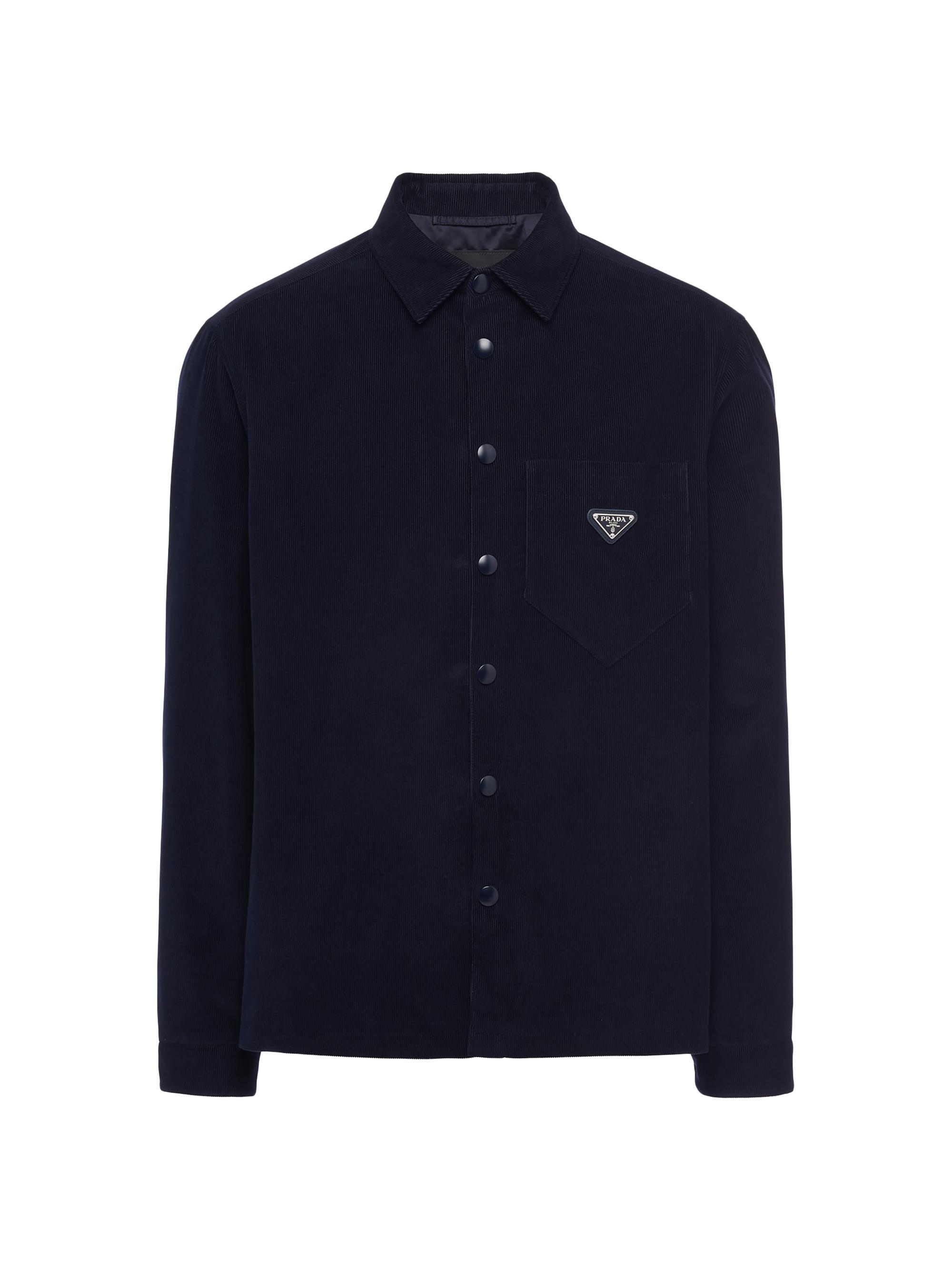 Prada Men's Corduroy Shirt - Blue
