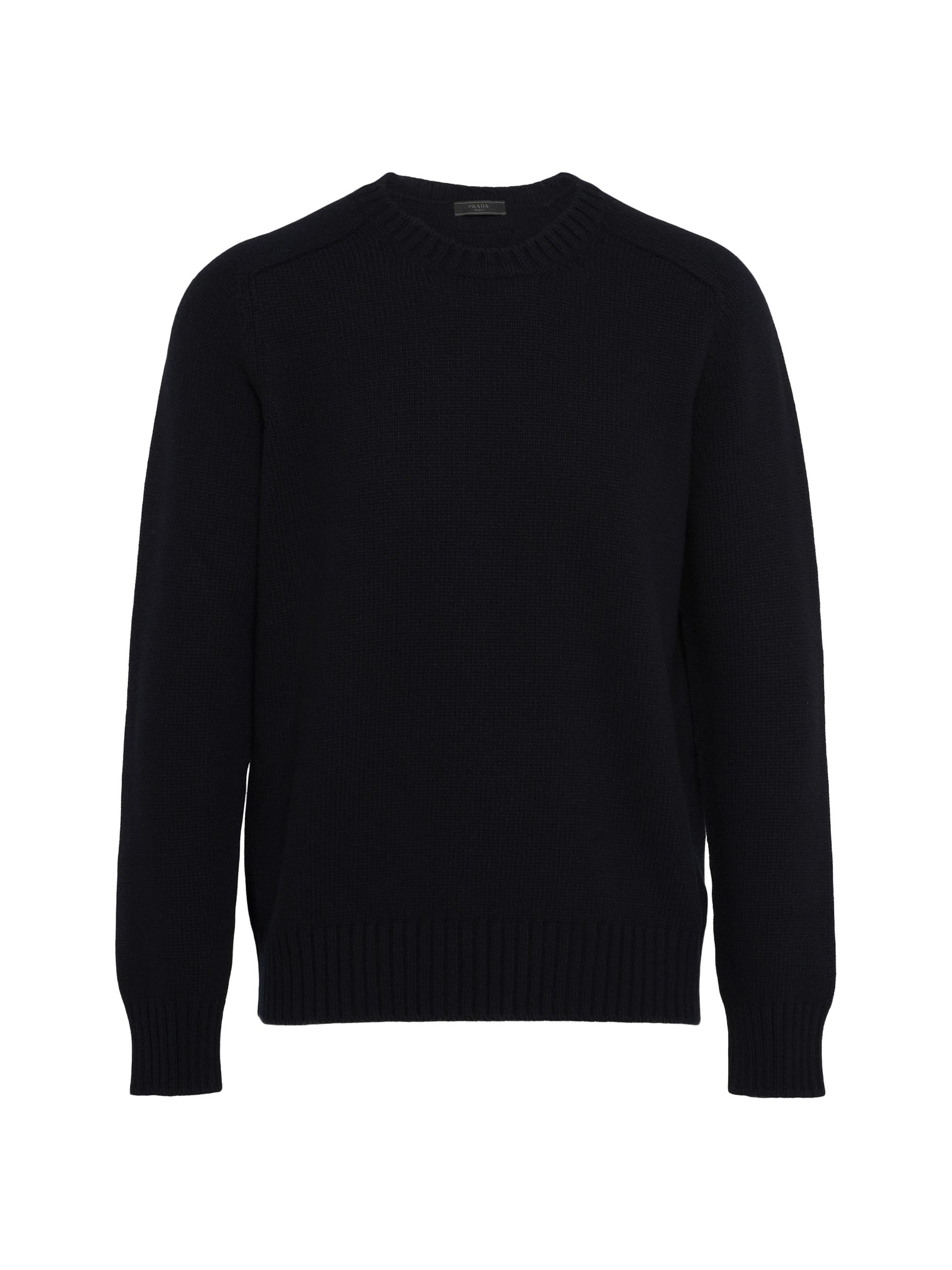 Prada Men's Wool and Cashmere Crewneck Sweater - Navy Blue