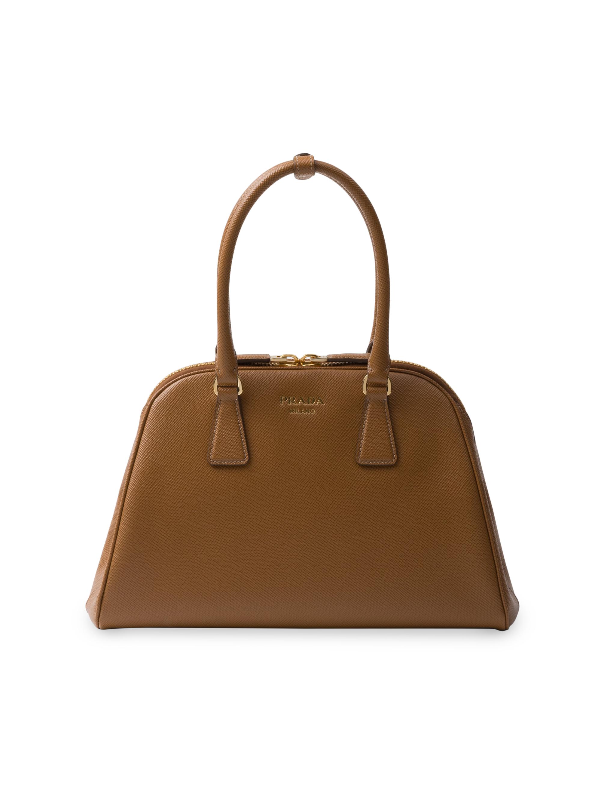 バッグ PRADA leather mini hand bag brown Prada Mini Leather Shoulder Bag | Brown | FARFETCH