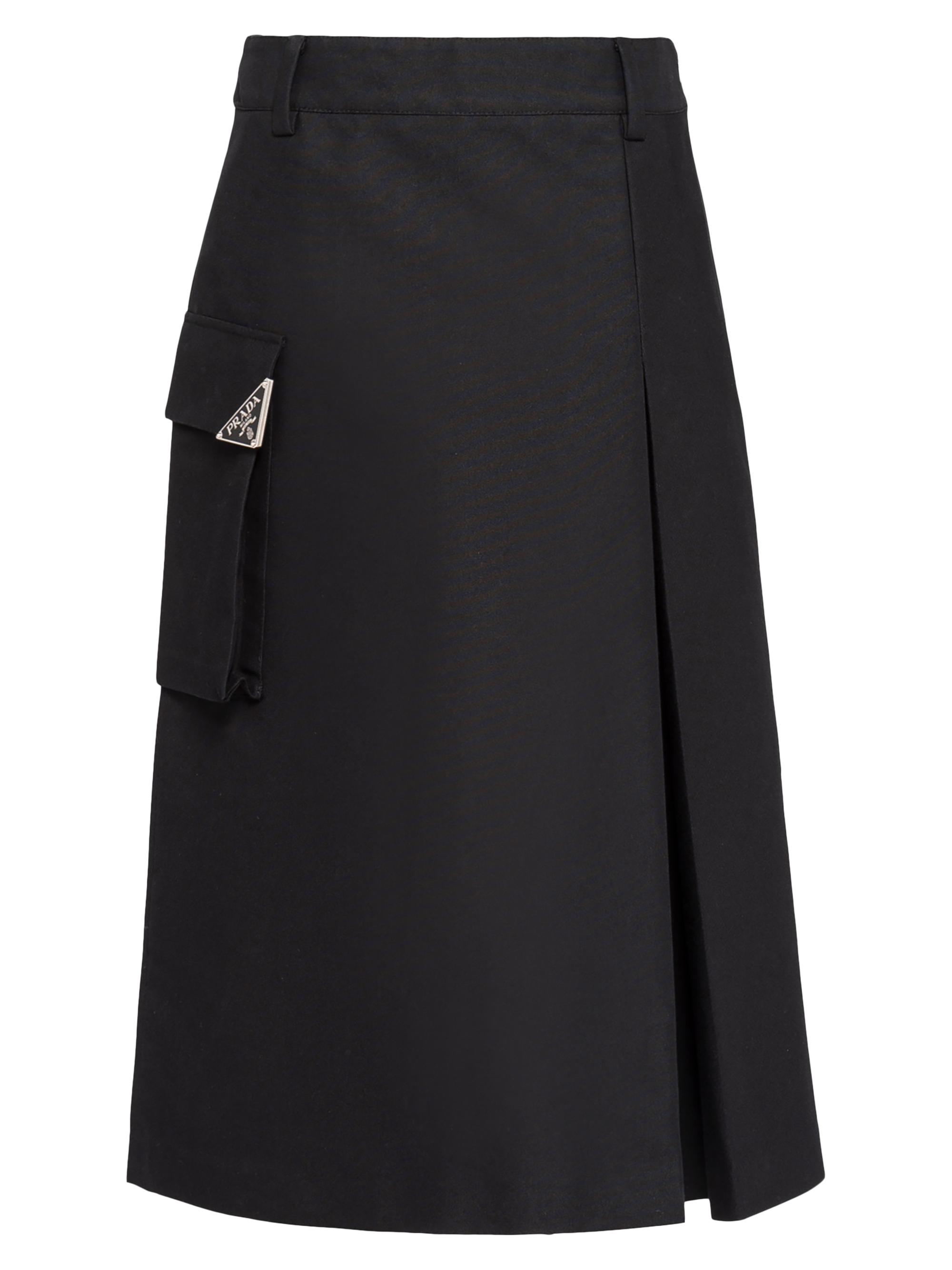 Prada Women's Technical Canvas Skirt - Black