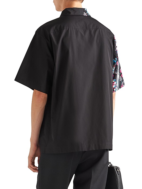 Shop Prada Short-Sleeved Cotton Shirt | Saks Fifth Avenue Shop Prada Short-Sleeved Cotton Shirt | Saks Fifth Avenue