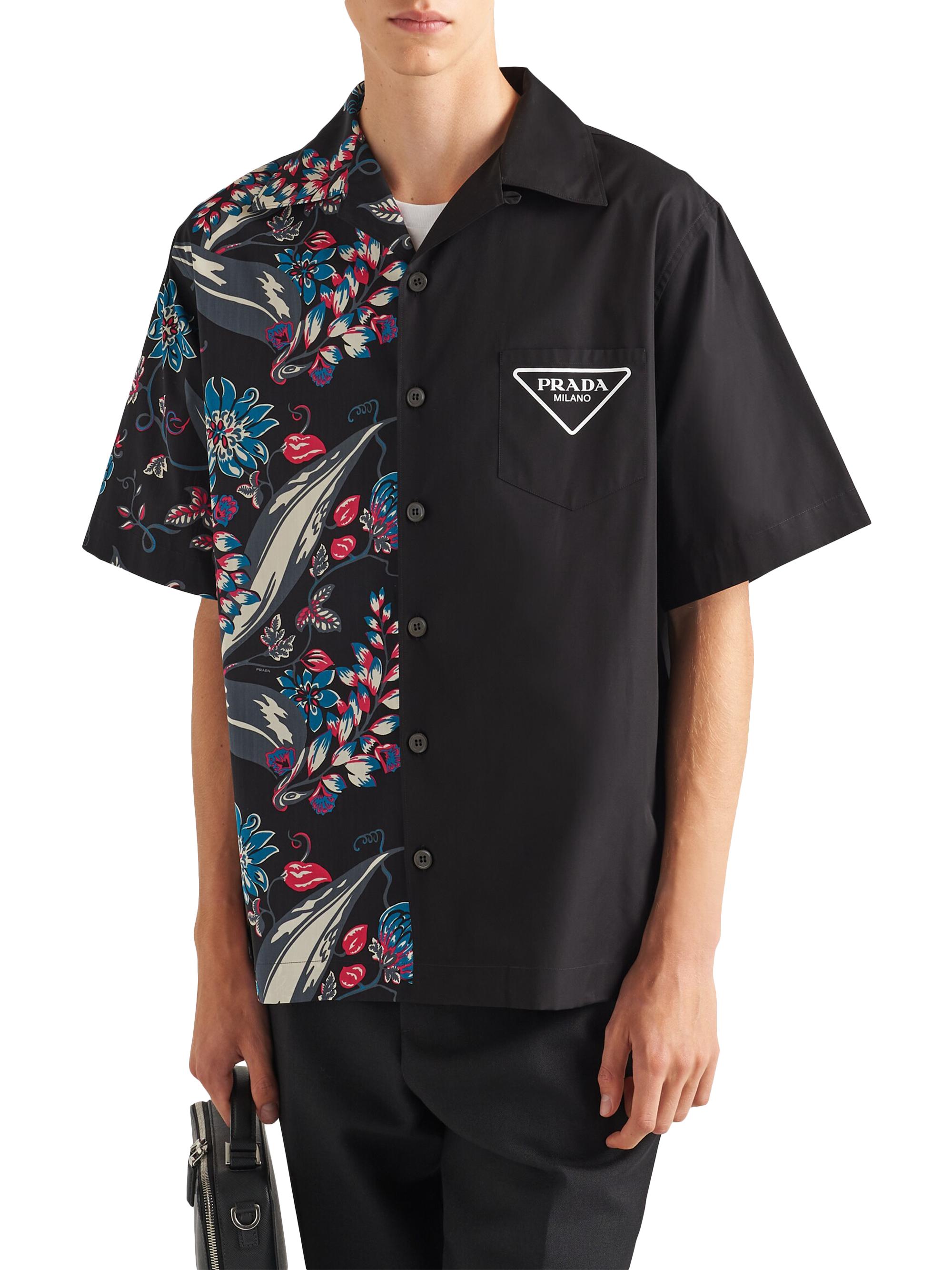 Prada Short-Sleeved Cotton Shirt | Saks Fifth Avenue