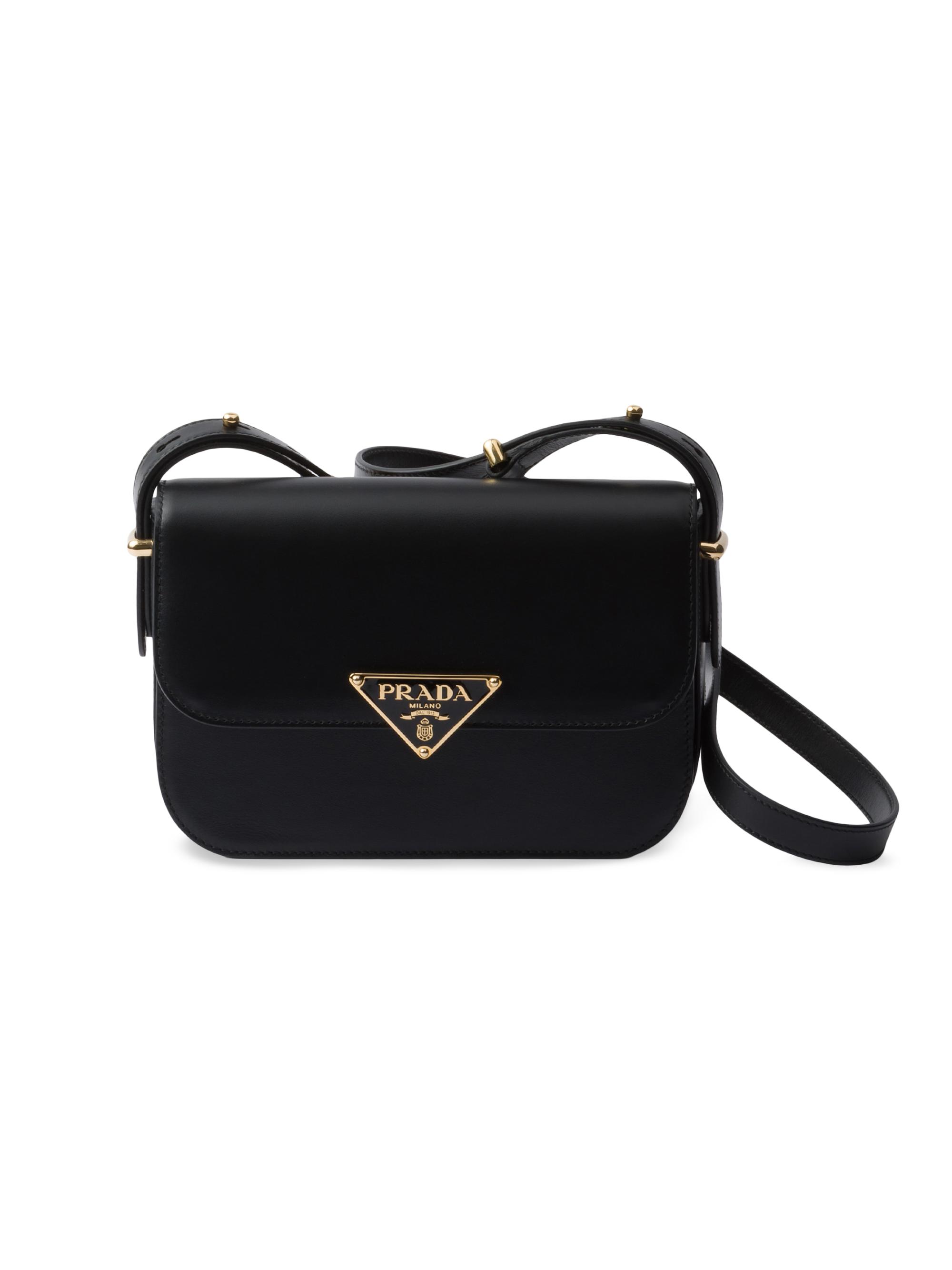 Prada Women's Leather Shoulder Bag - Black