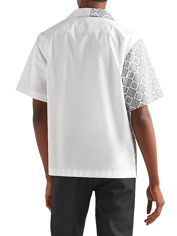 Shop Prada Double Match Cotton Shirt | Saks Fifth Avenue Shop Prada Double Match Cotton Shirt | Saks Fifth Avenue
