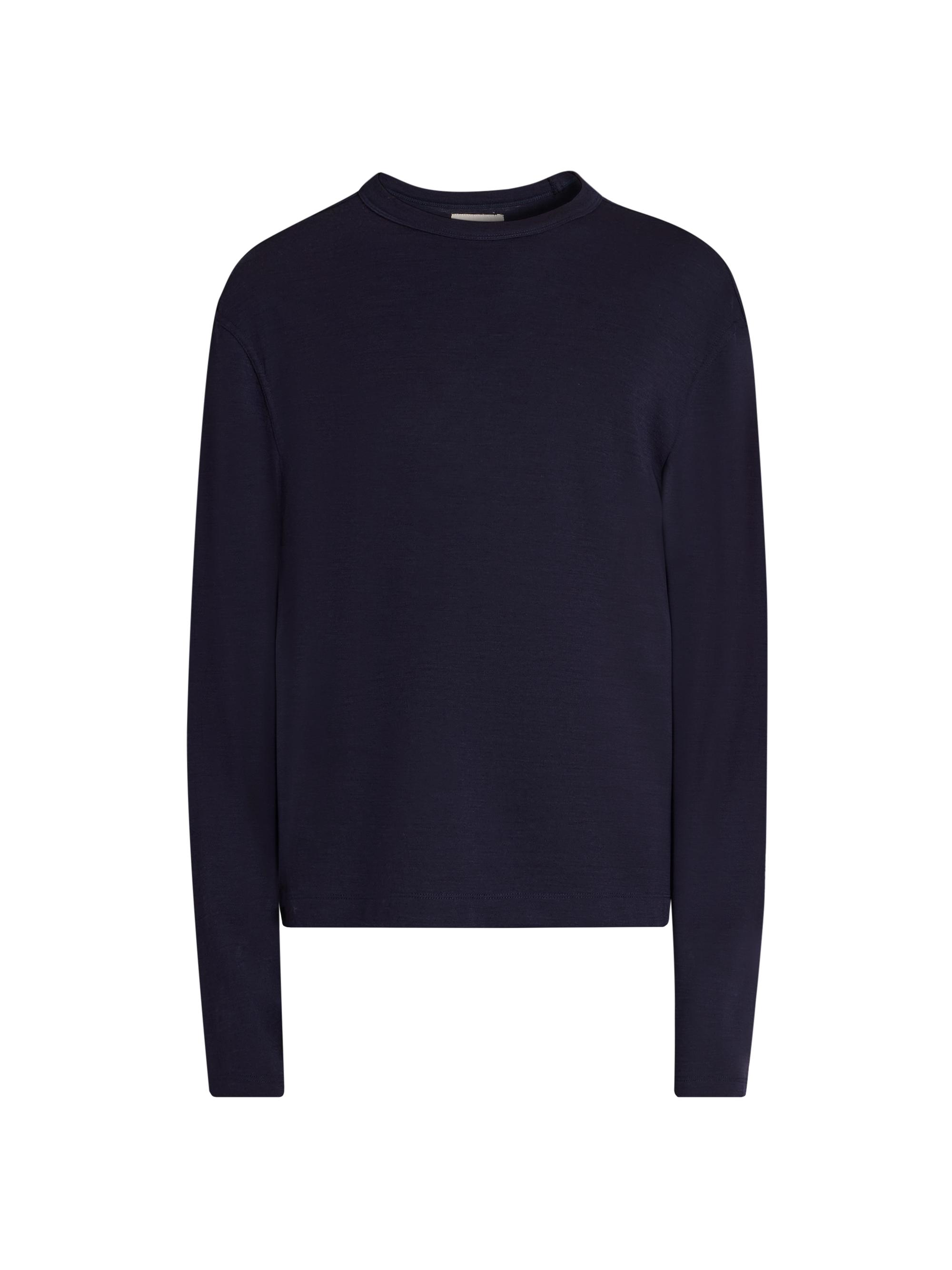 Officine Générale Men's Benny Double-Faced Wool Sweater - Dark Navy