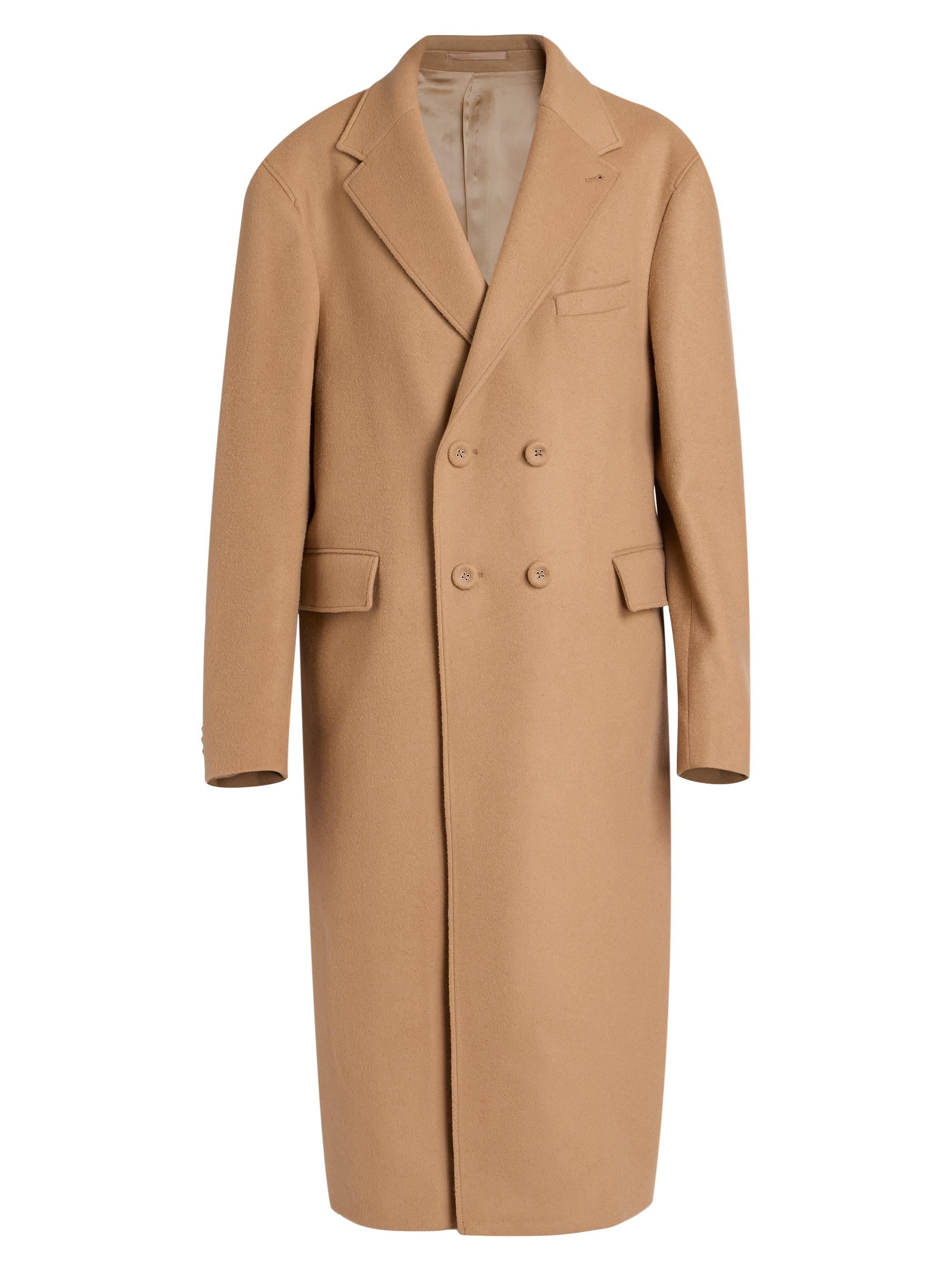 Officine Générale Men's Lisandre Double-Breasted Coat - Sepia
