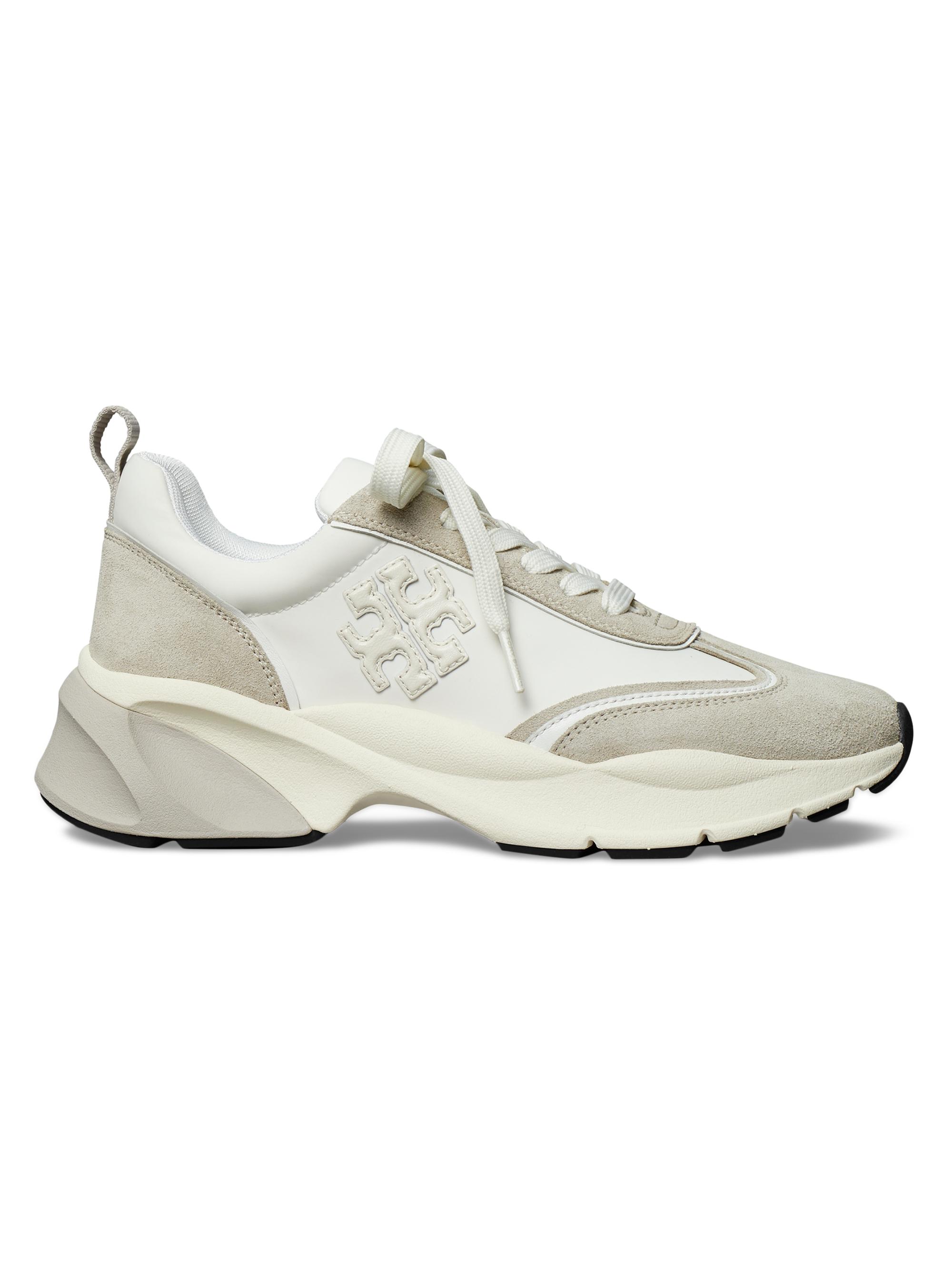 Tory Burch Women's Good Luck Low-Top Sneakers - White Grey