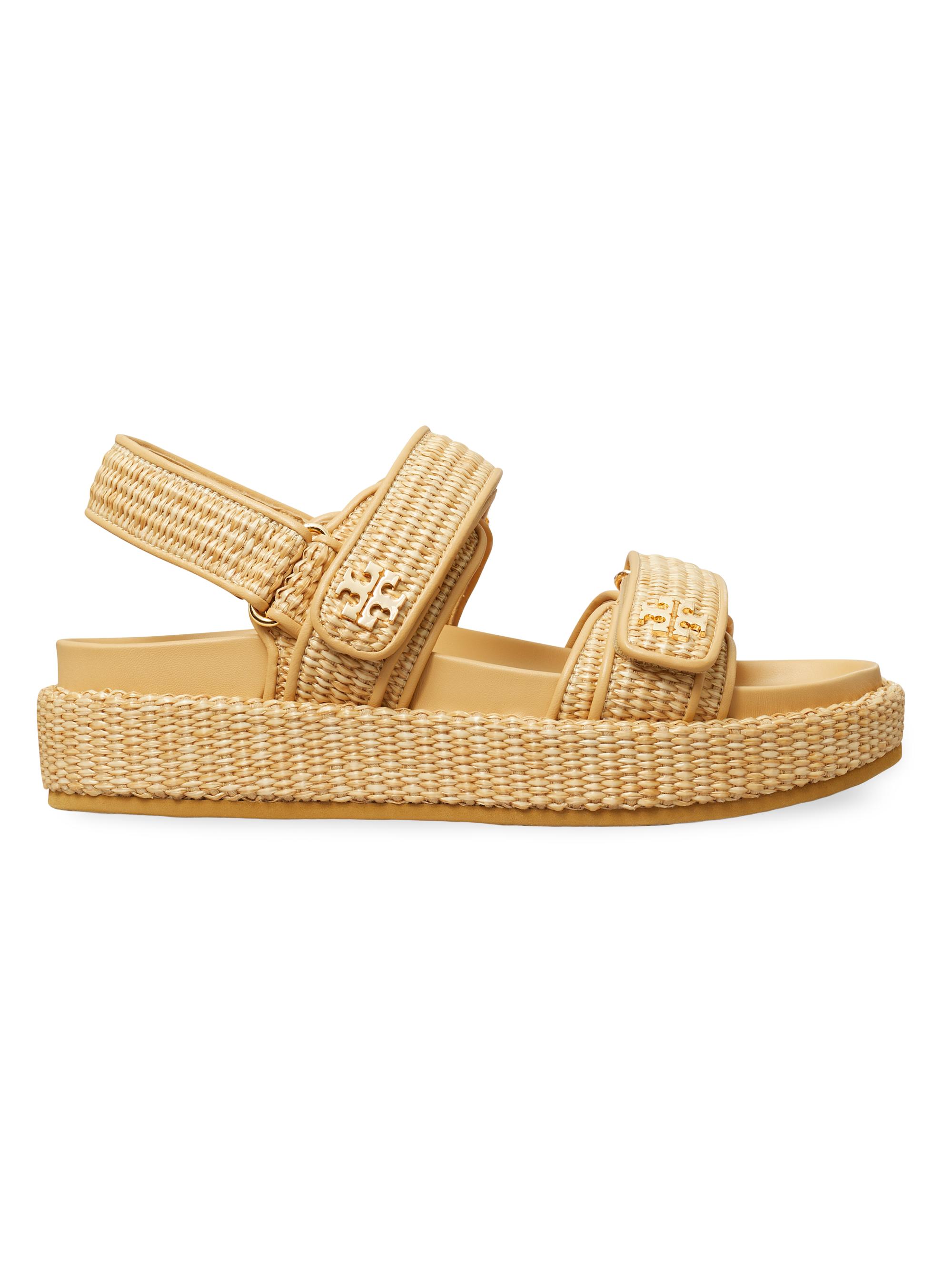 Tory Burch Women's Kira Sporty Raffia Sandals - Havana Sand